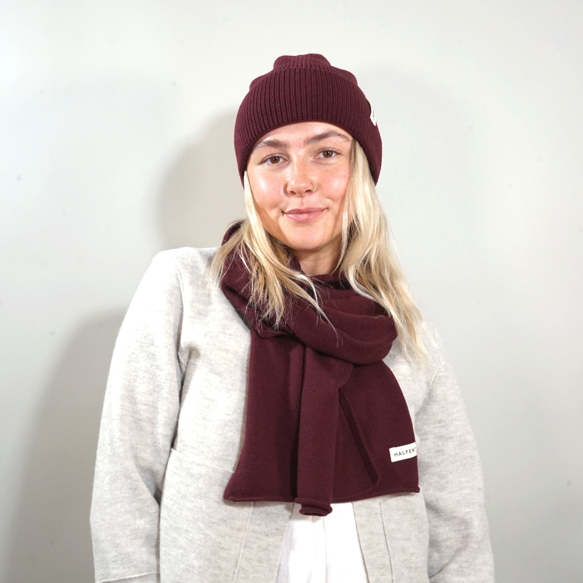 leichter Unisex-Schal, Unisex Strick-Mütze