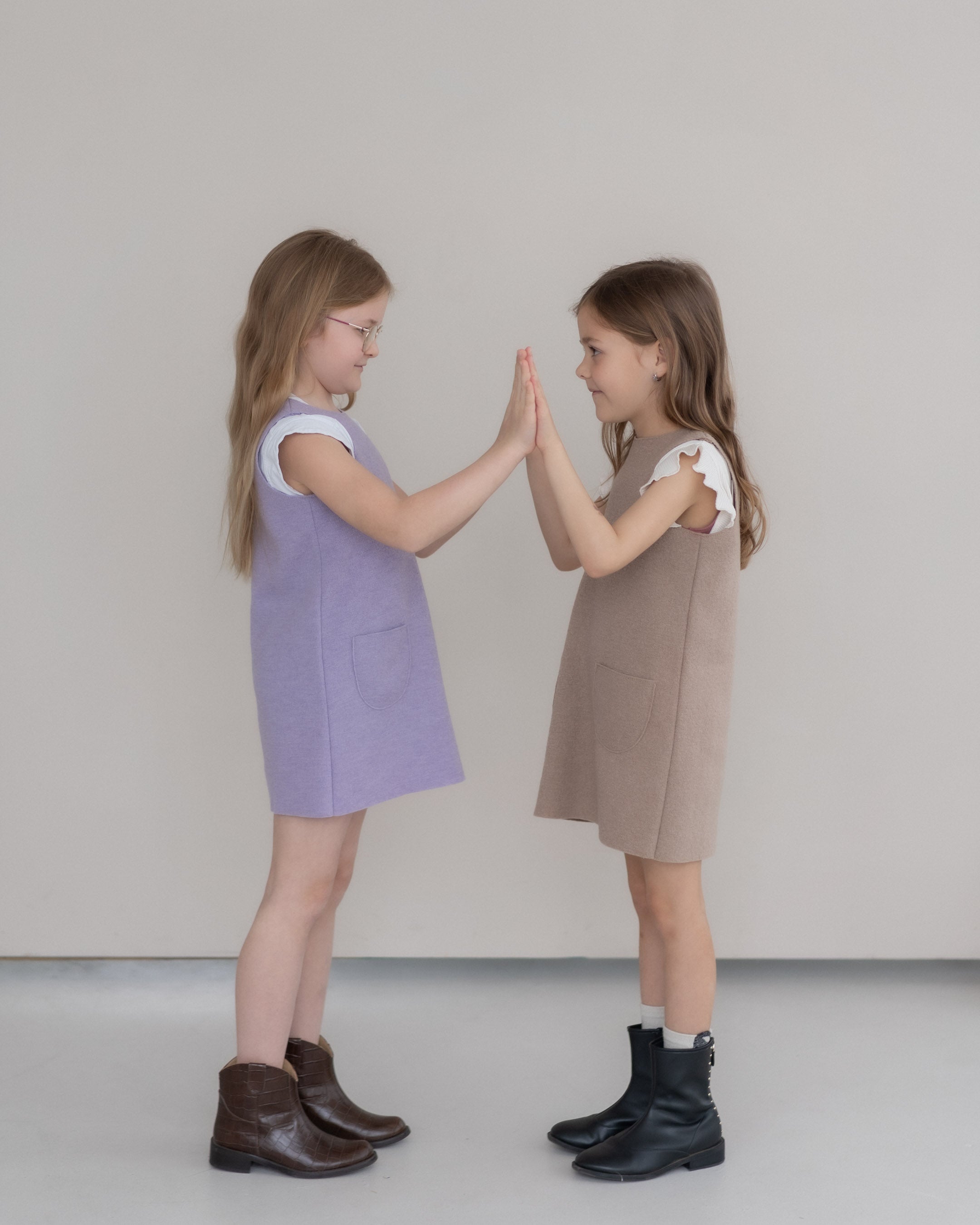 Kleid aus feinem Wollwalk | Kinder