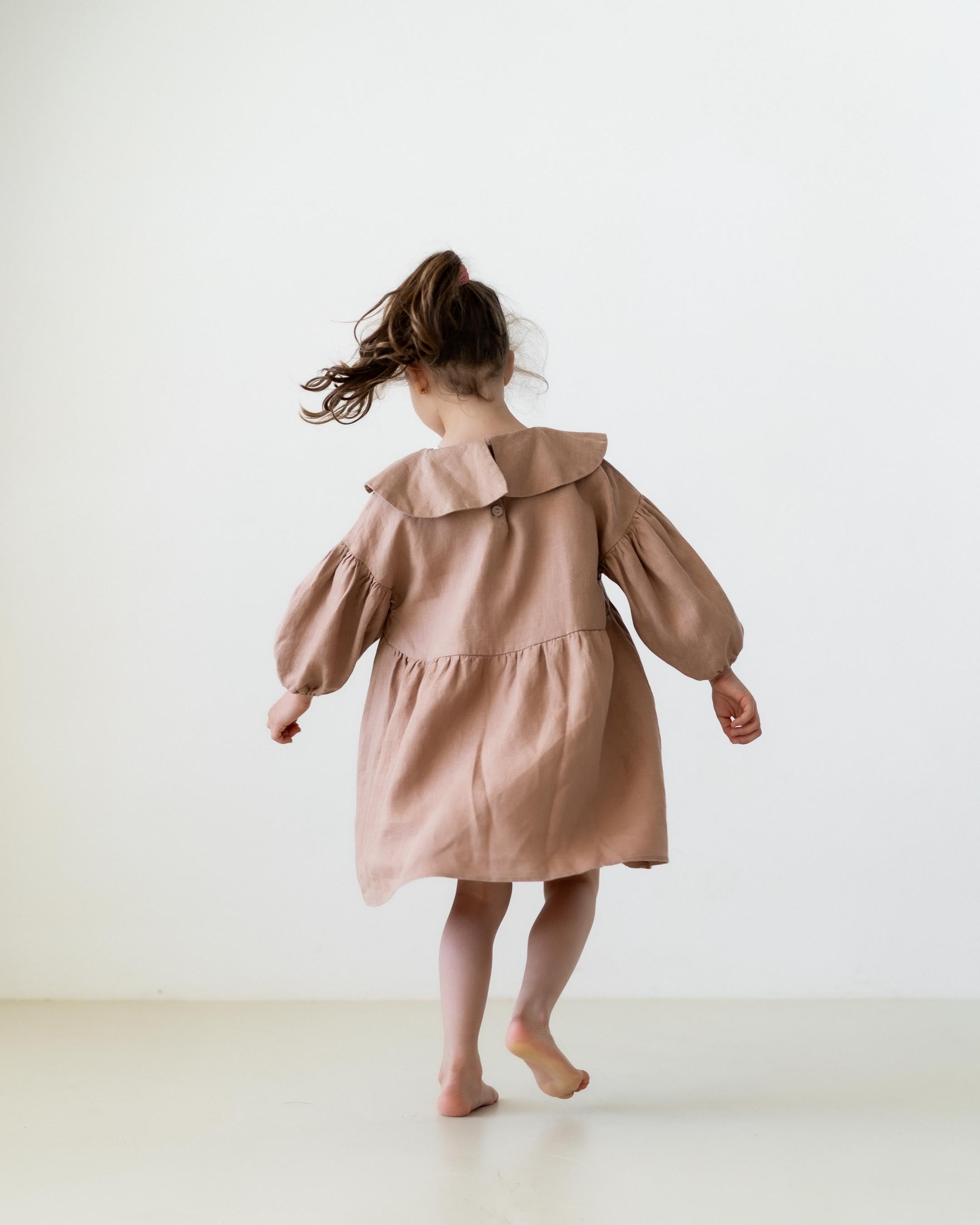 Kinder Leinen Kleid