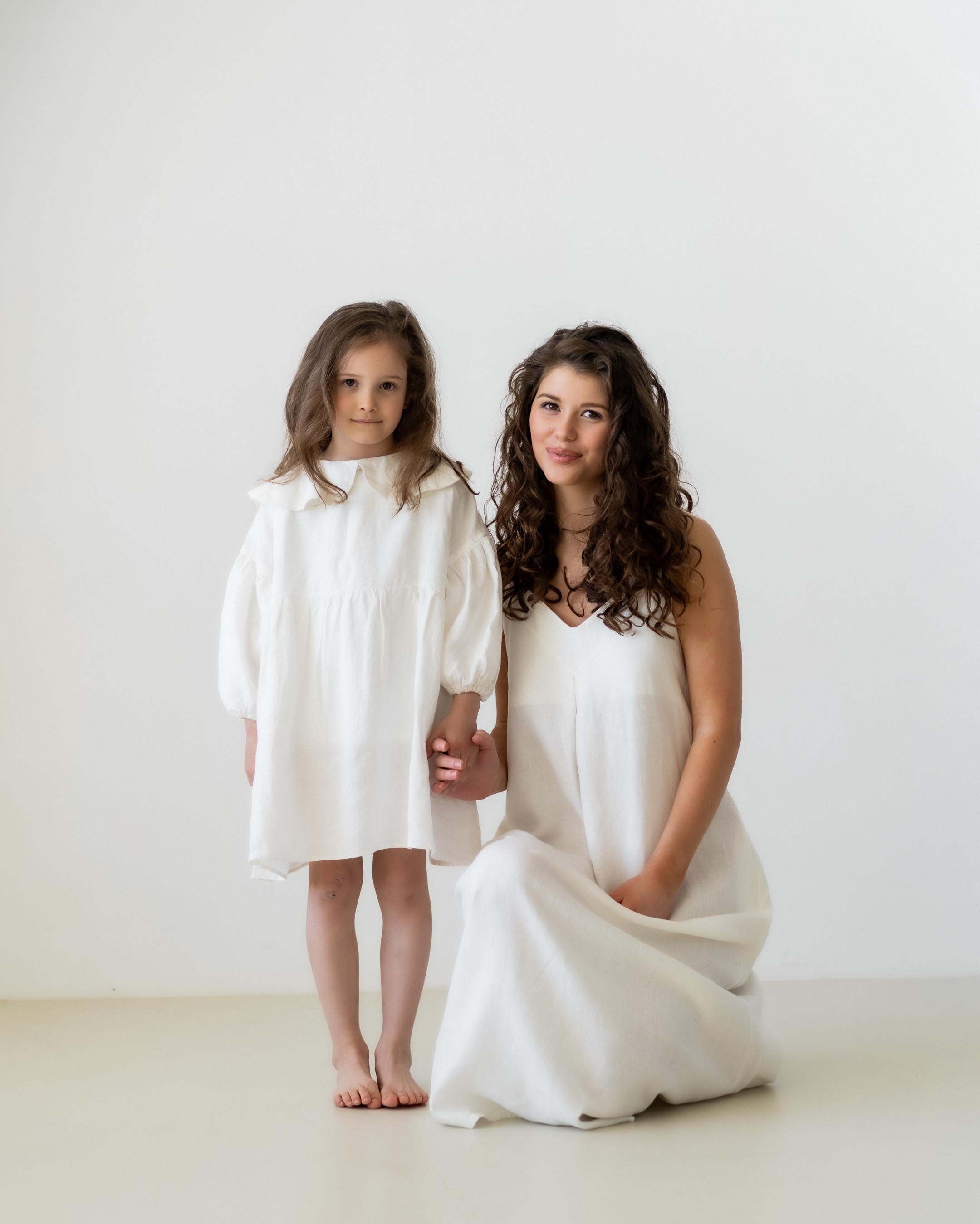 Kinder Leinen Kleid