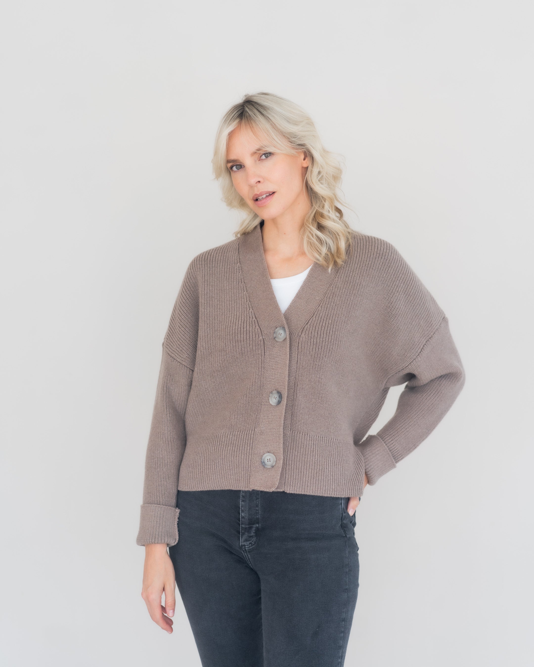 Grobstrick Cardigan aus Merino | Damen