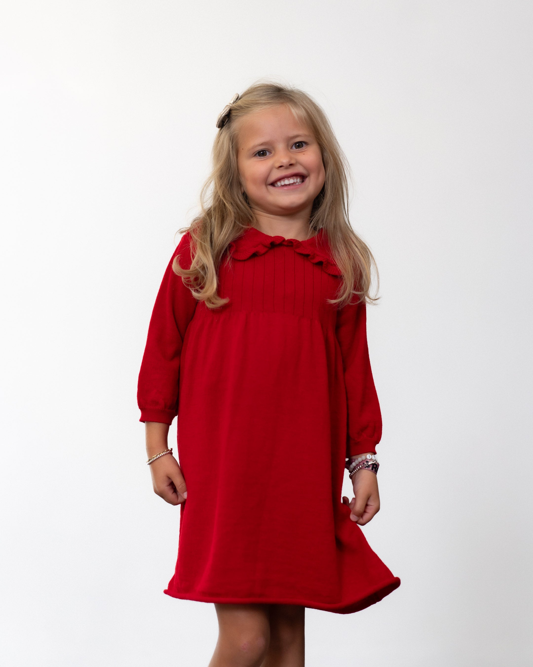 Strickkleid mit Kragen