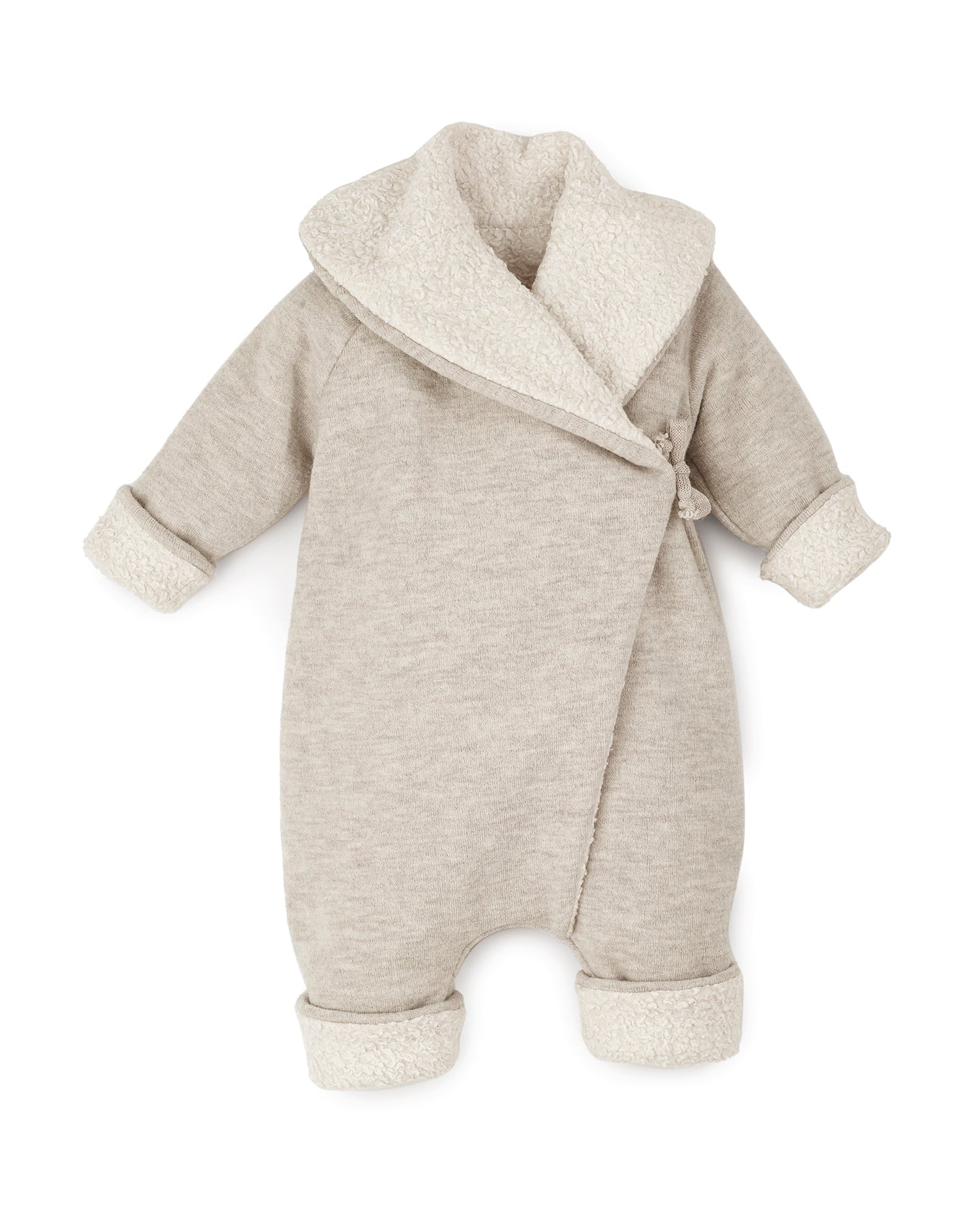 Wickeloverall aus Wollwalk mit Teddyfutter | Baby