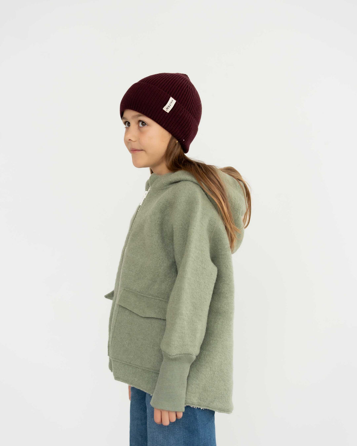 Winterjacke aus Wollwalk mit Teddyfutter | Kinder