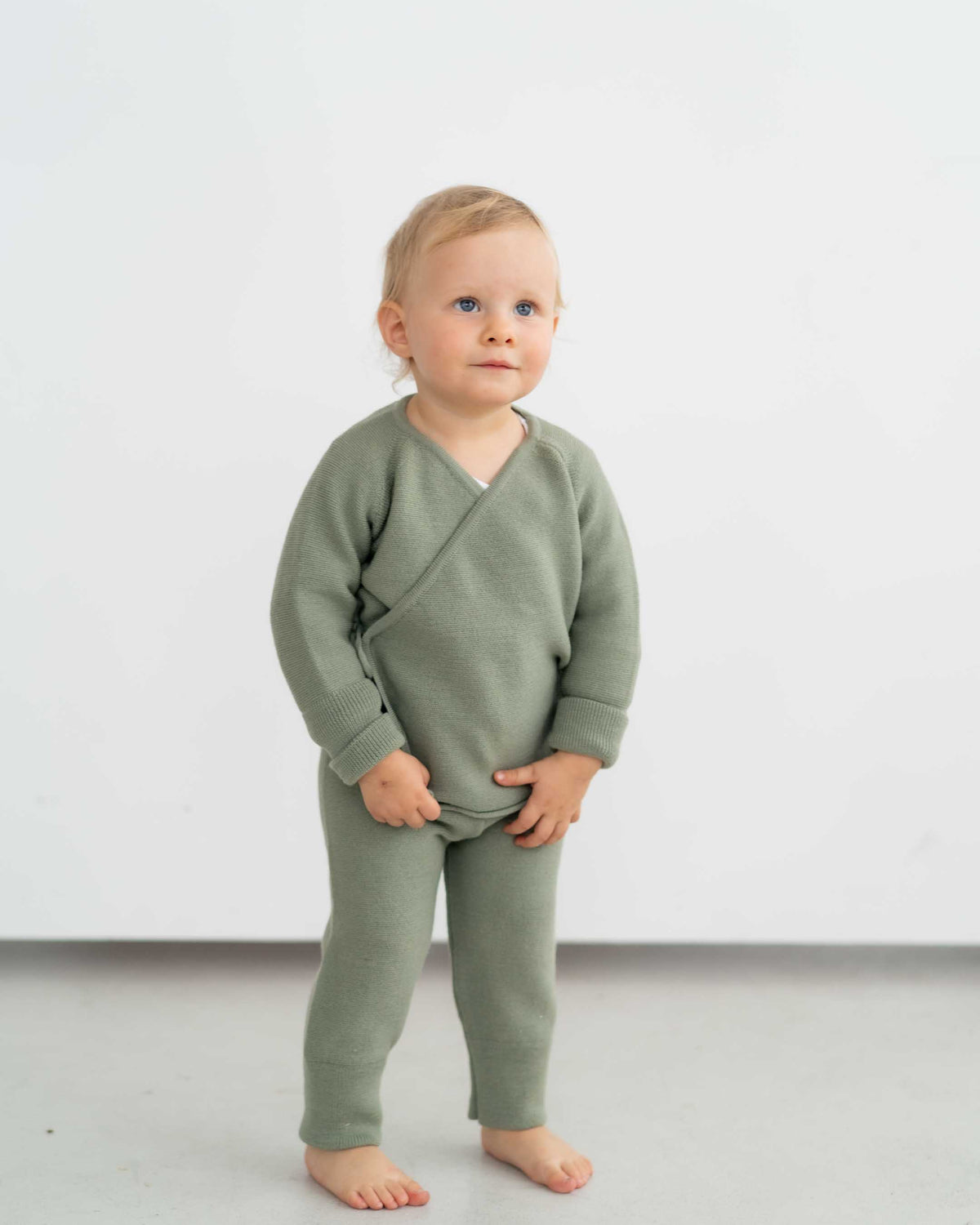 Feinstrick Bündchenhose aus Merino | Baby