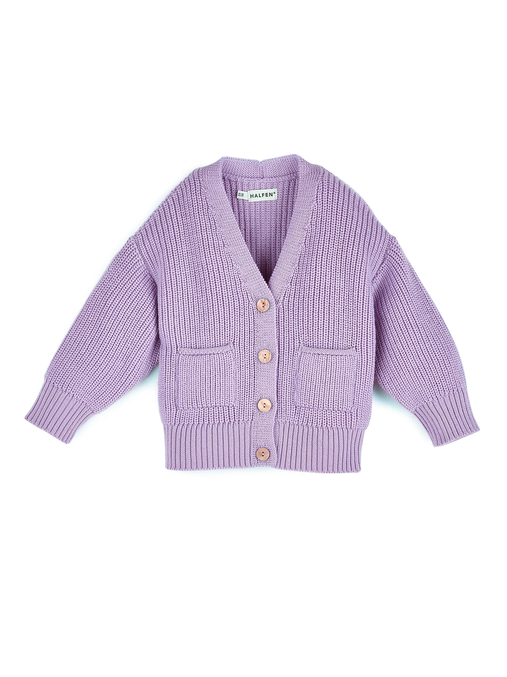Grobstrick Cardigan mit Tasche