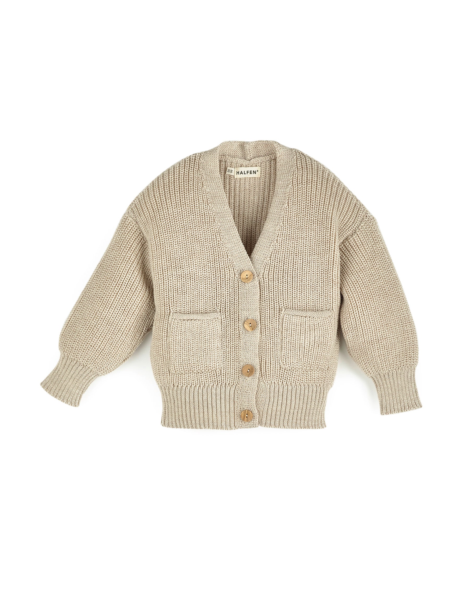 Grobstrick Cardigan mit Tasche