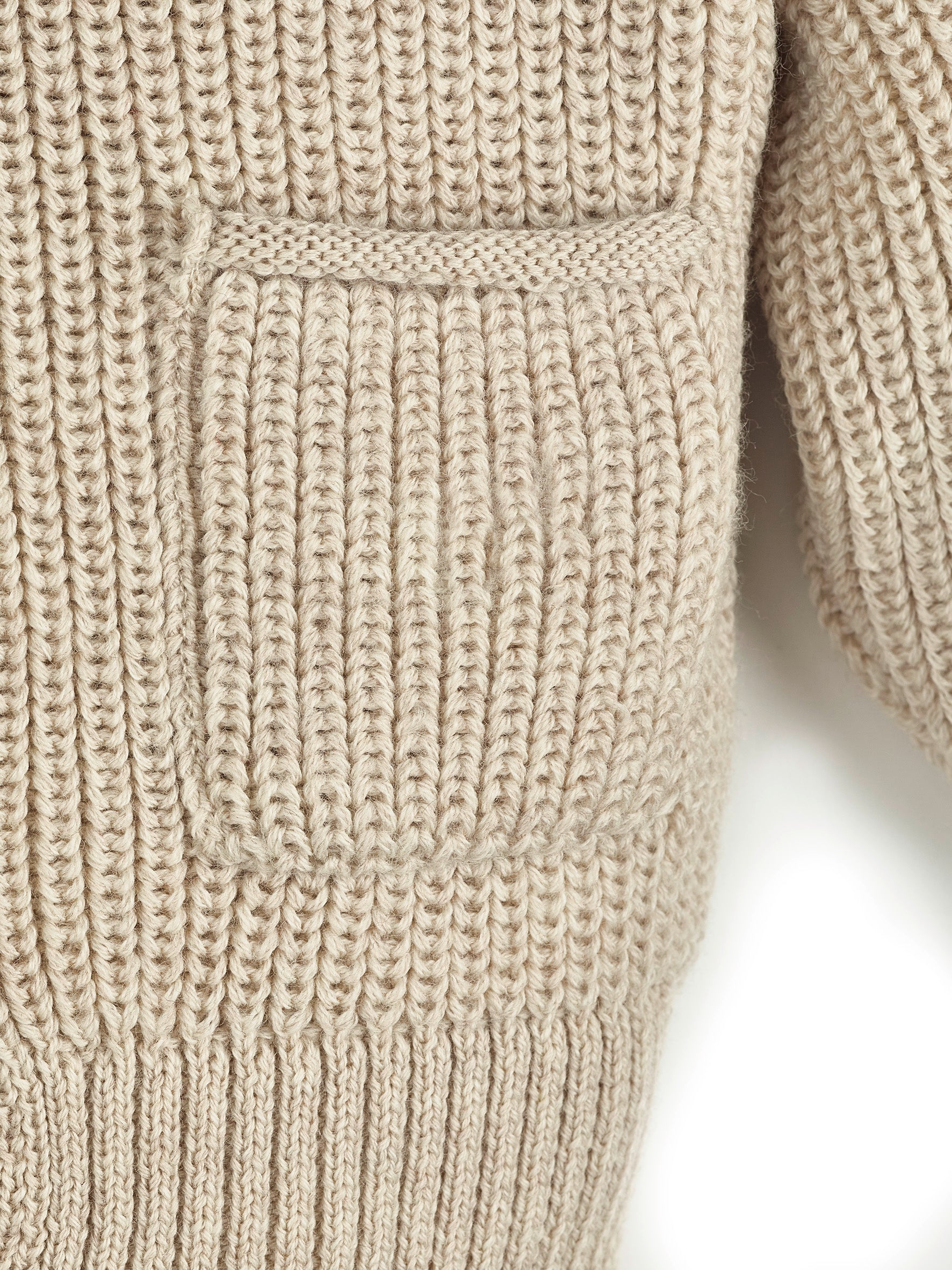 Grobstrick Cardigan mit Tasche