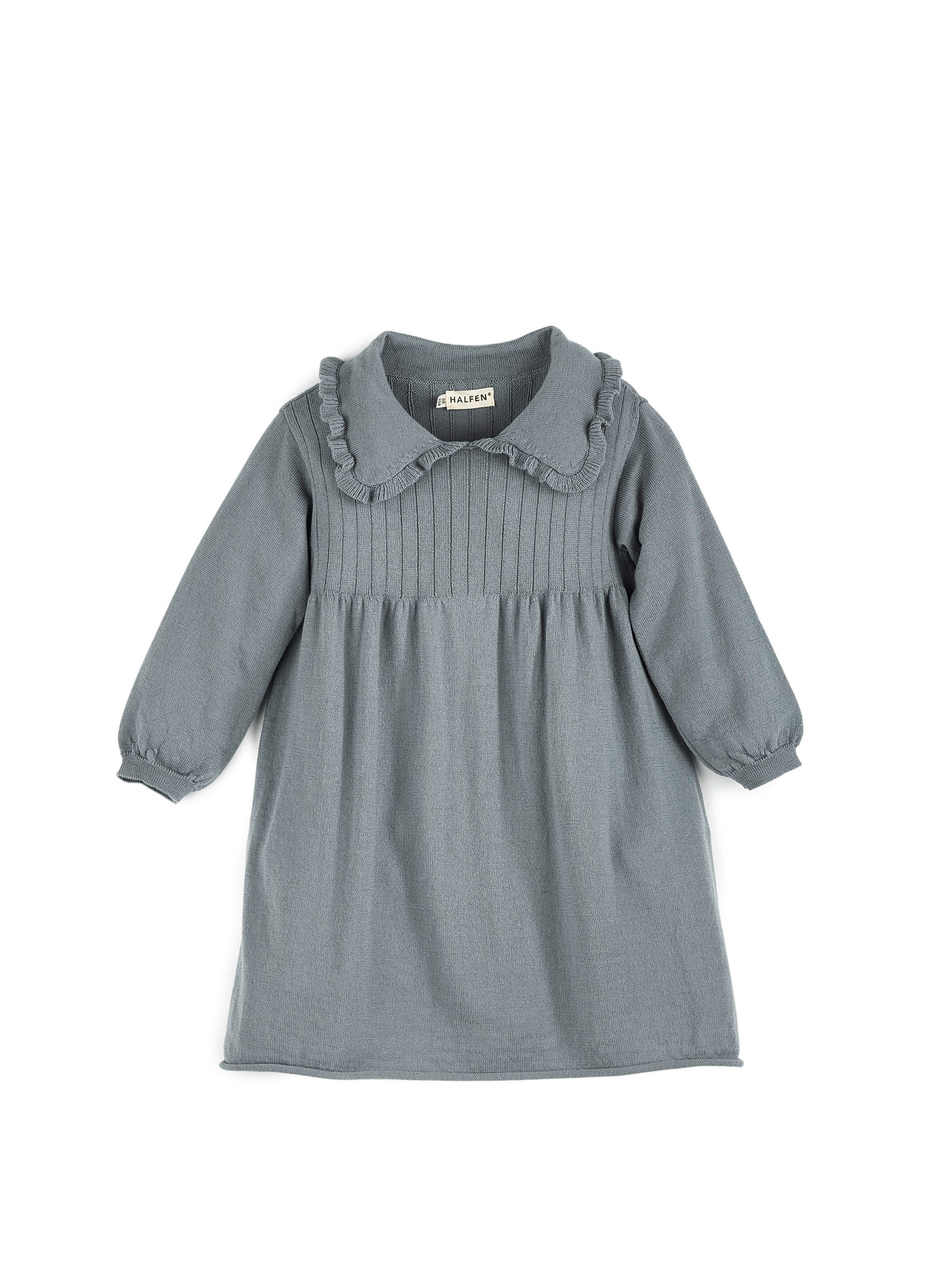 Strickkleid mit Kragen