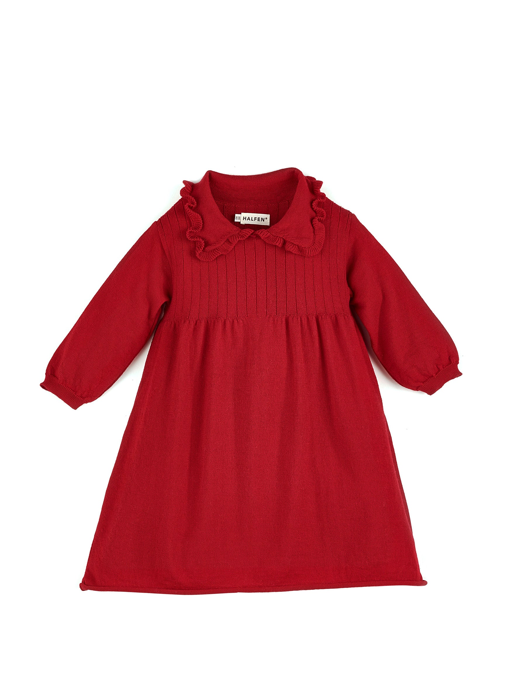 Strickkleid mit Kragen