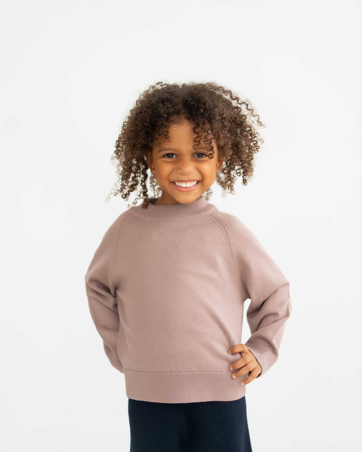 Stehkragen Pullover aus Merino | Kinder