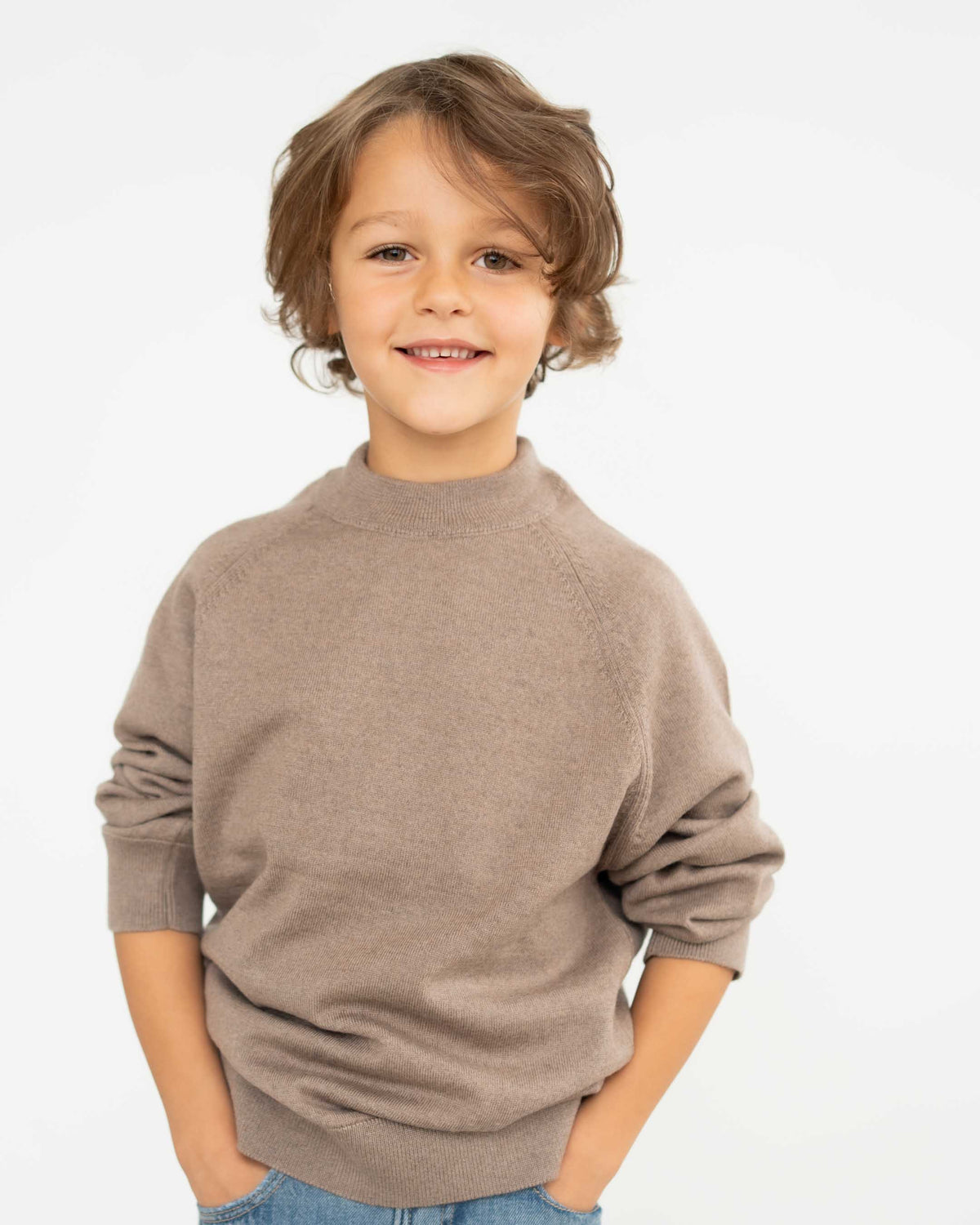 Stehkragen Pullover aus Merino | Kinder