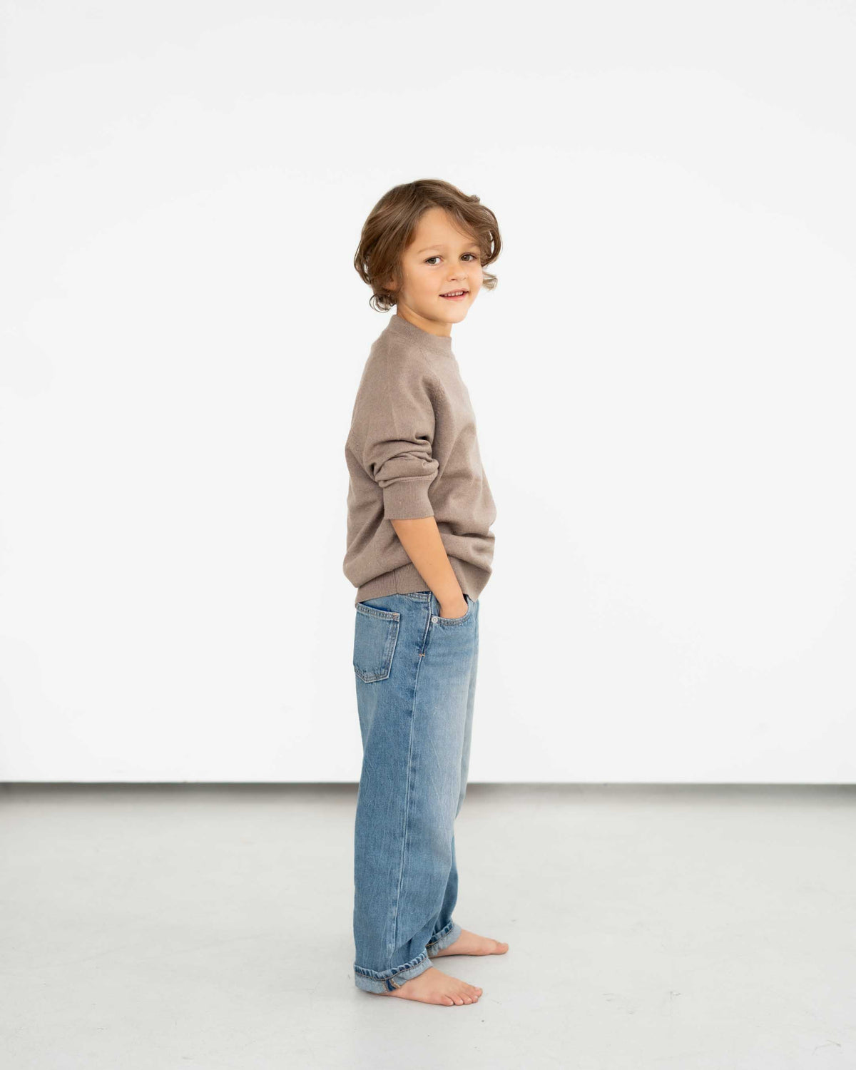 Stehkragen Pullover aus Merino | Kinder