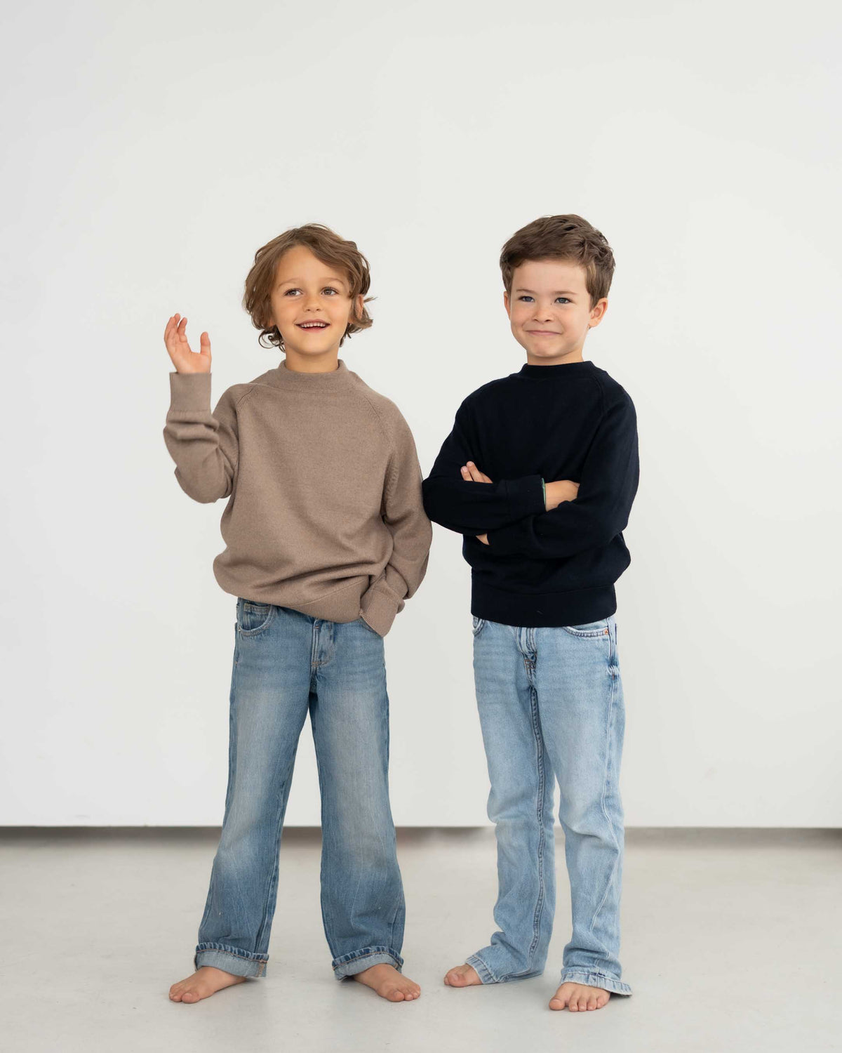 Stehkragen Pullover aus Merino | Kinder