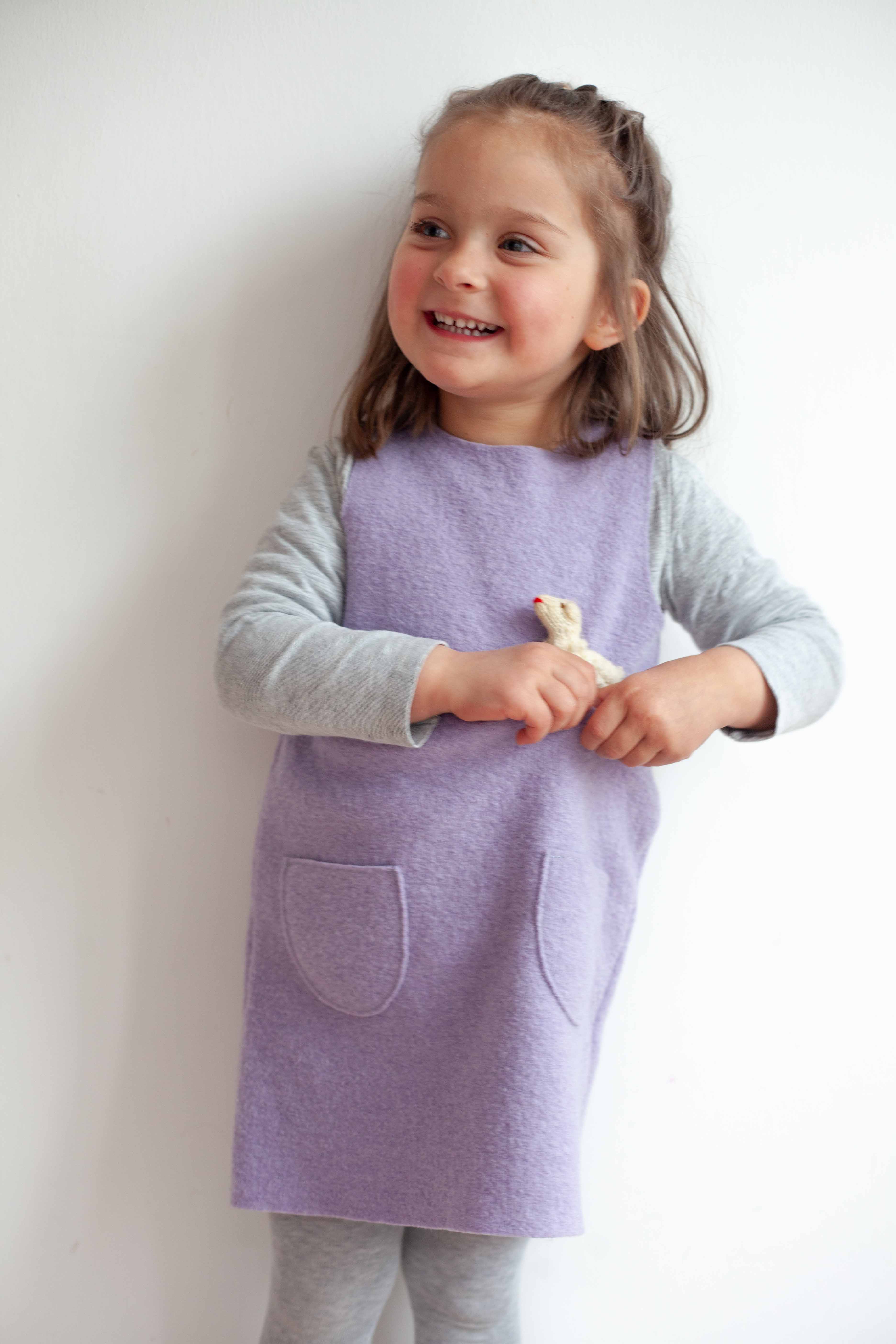 Kleid aus feinem Wollwalk | Kinder