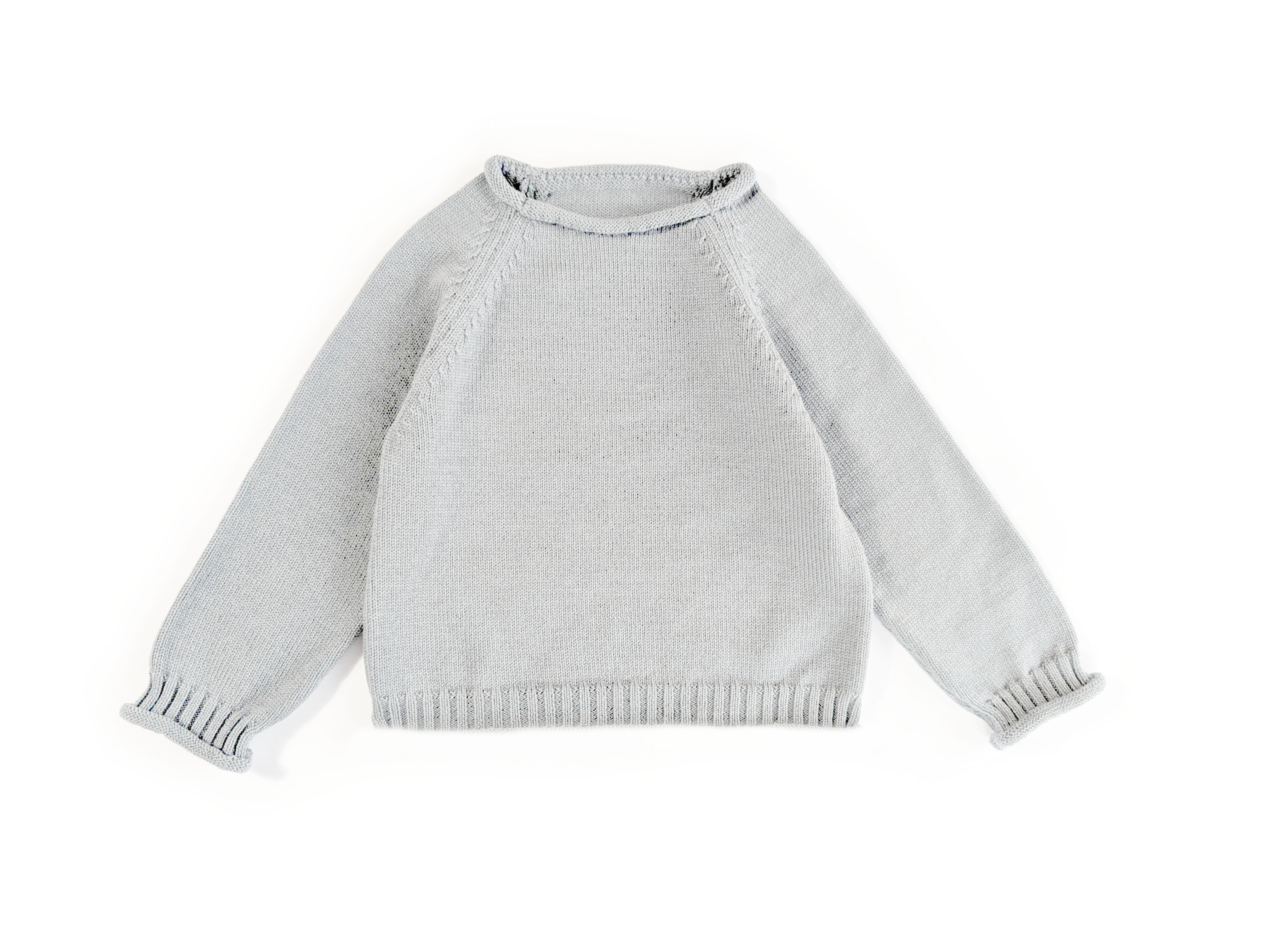 easy Sweater mit Rollkanten