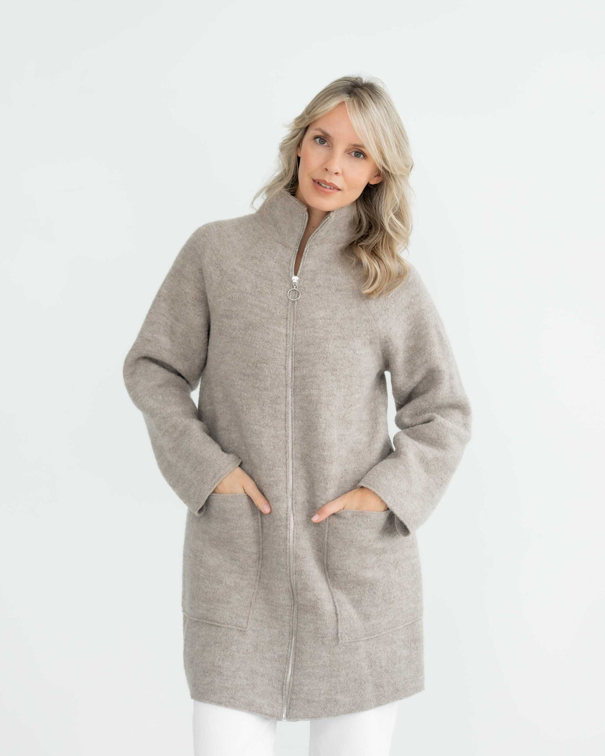 Kurzmantel aus Walk | Damen