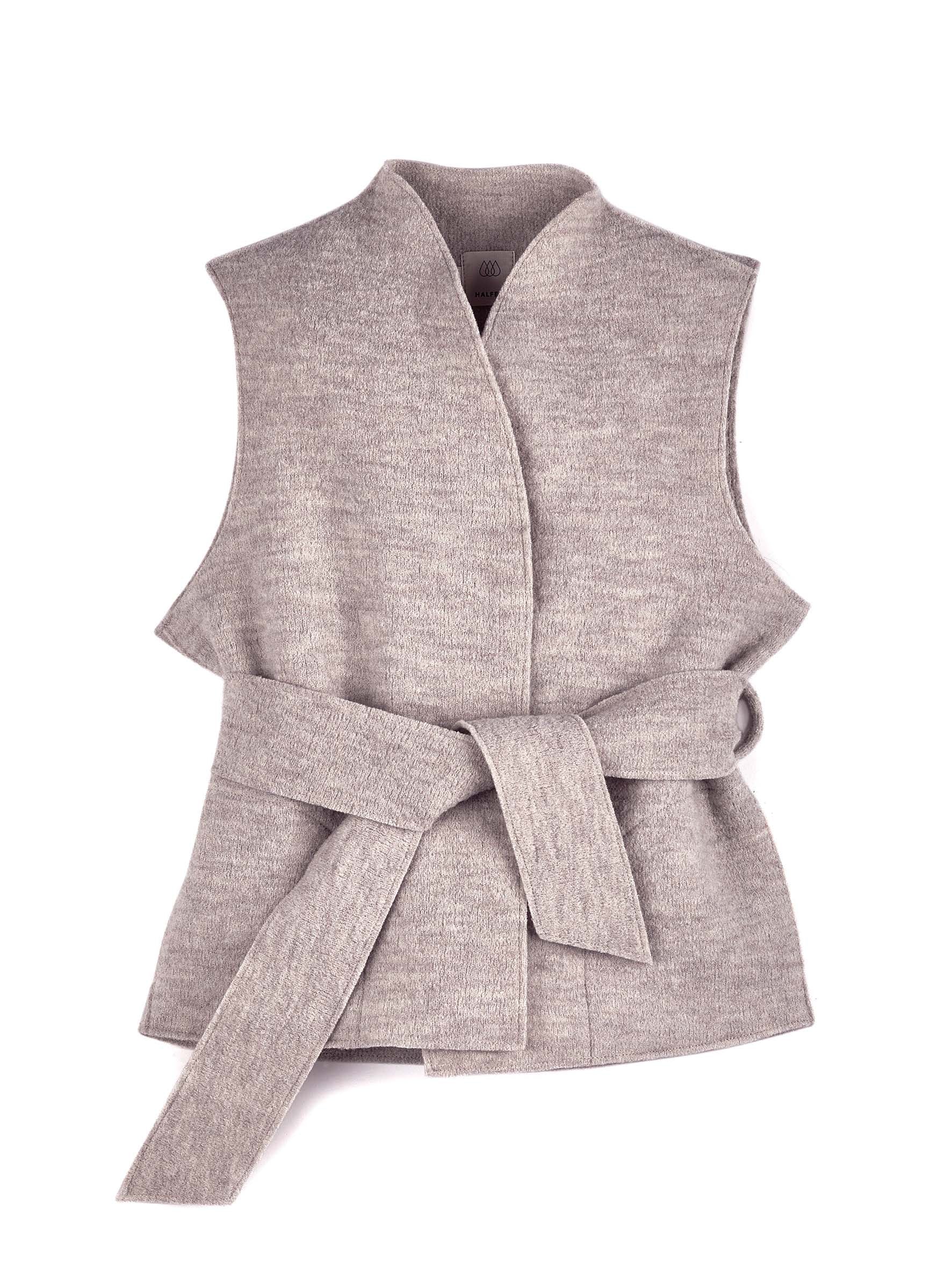 Felted Wool Belted Vest | Women