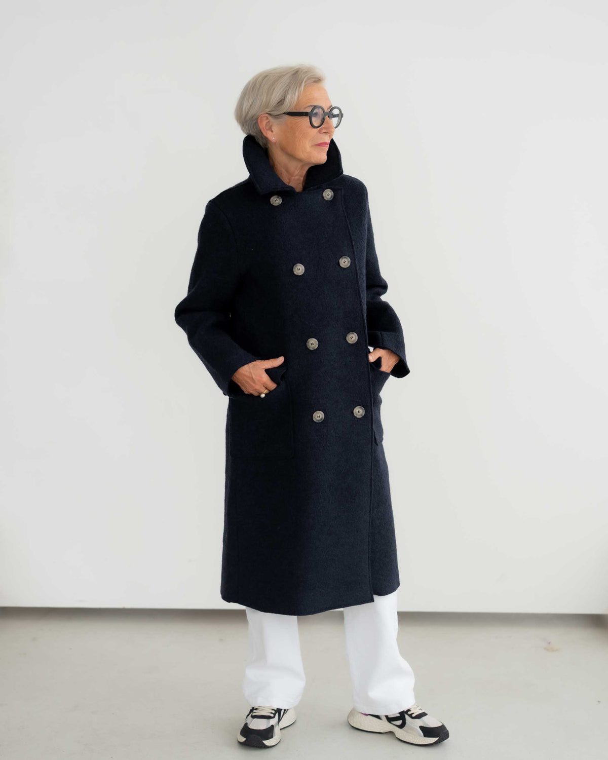 langer Walk Zweireiher Mantel | Damen