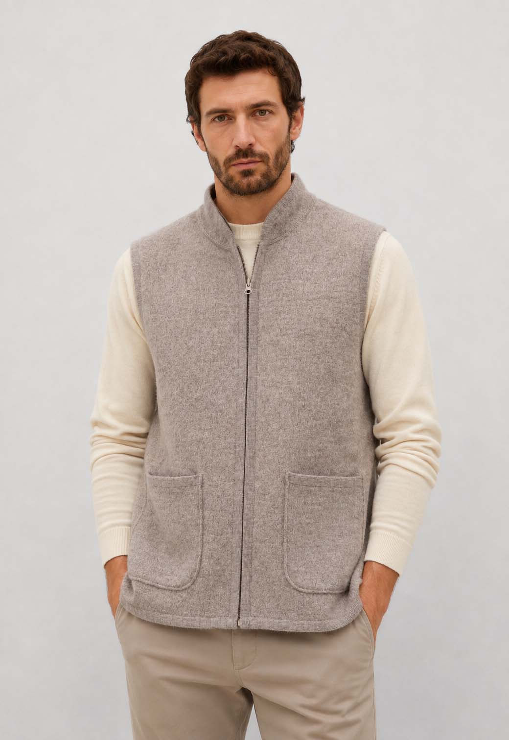 Weste mit Reissverschluss aus Wollwalk | Unisex