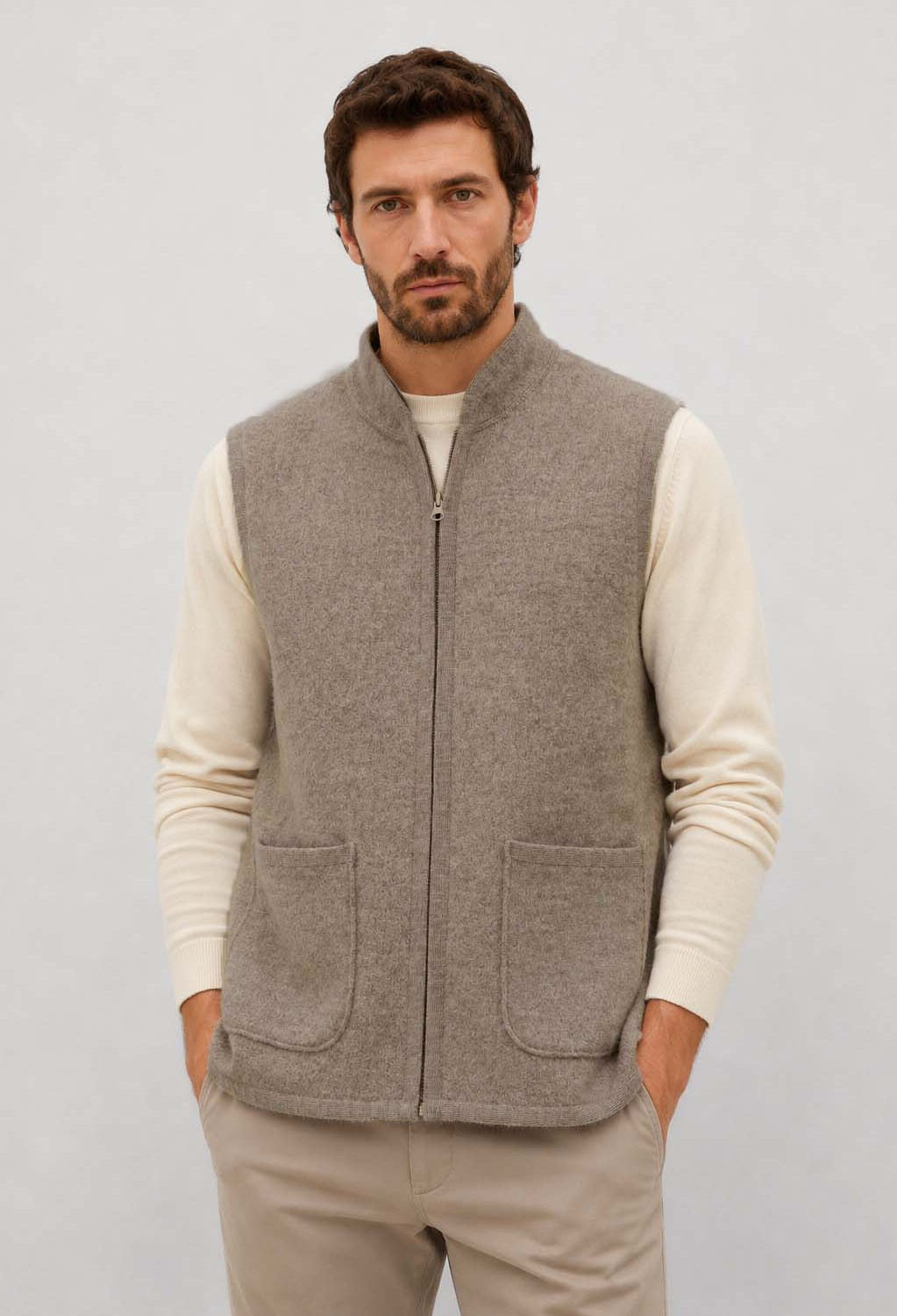 Weste mit Reissverschluss aus Wollwalk | Unisex