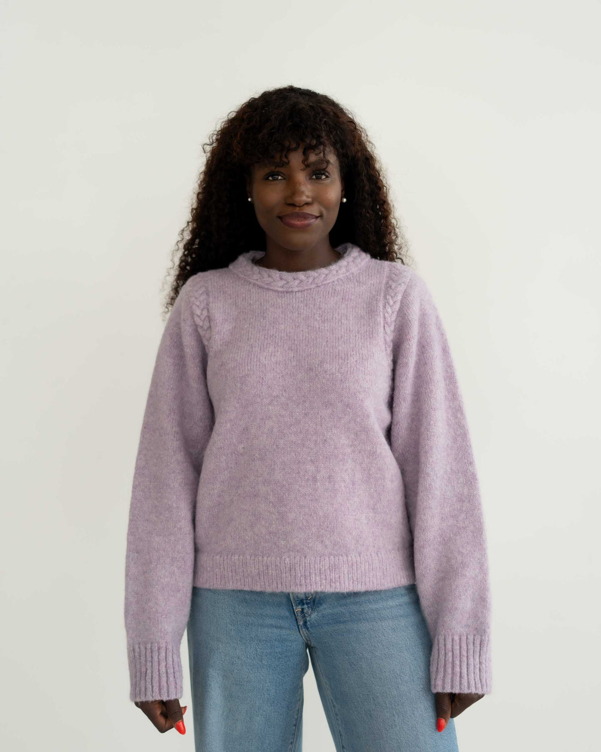 Sweater mit Flechtdetails aus Alpaka | Damen