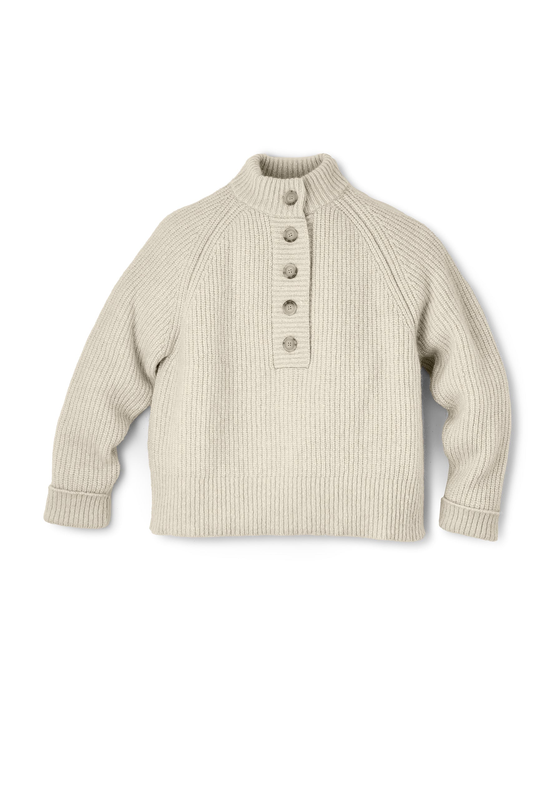 Struktur Sweater mit Knopfleiste