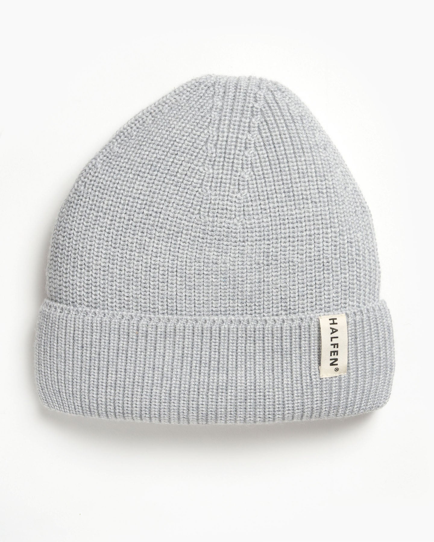 Beanie aus Merinowolle in Grau – Frontansicht