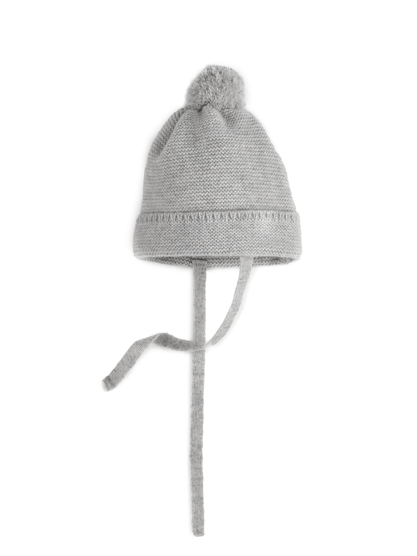 Bommelmütze zum Binden aus Cashmere Merino | Baby