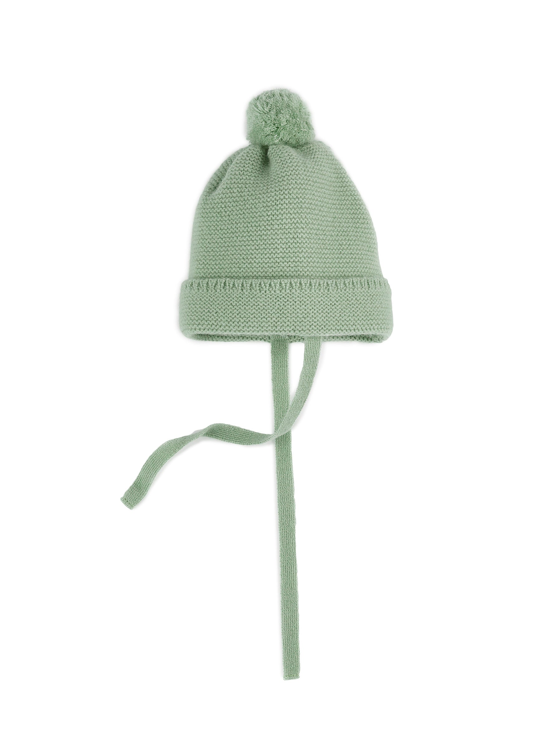 Bommelmütze zum Binden aus Cashmere Merino | Baby