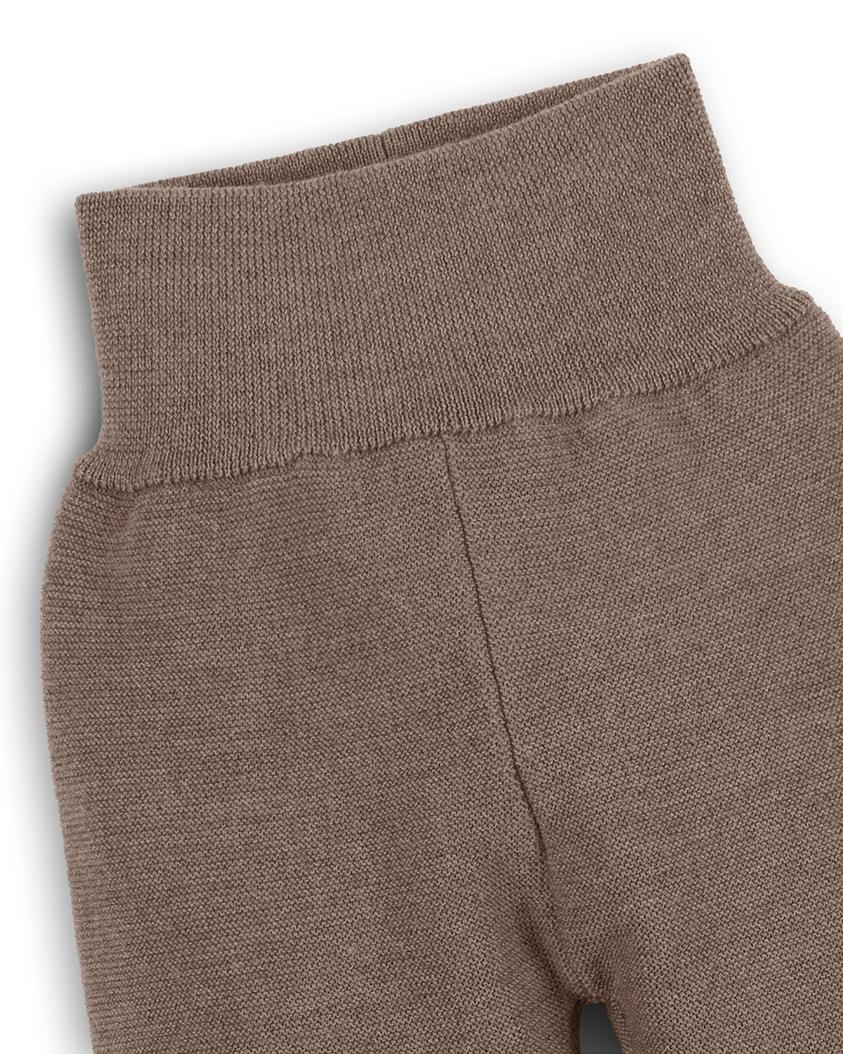 Buendchen Hose für Babys aus Merinowolle in Nuss– Detailansicht