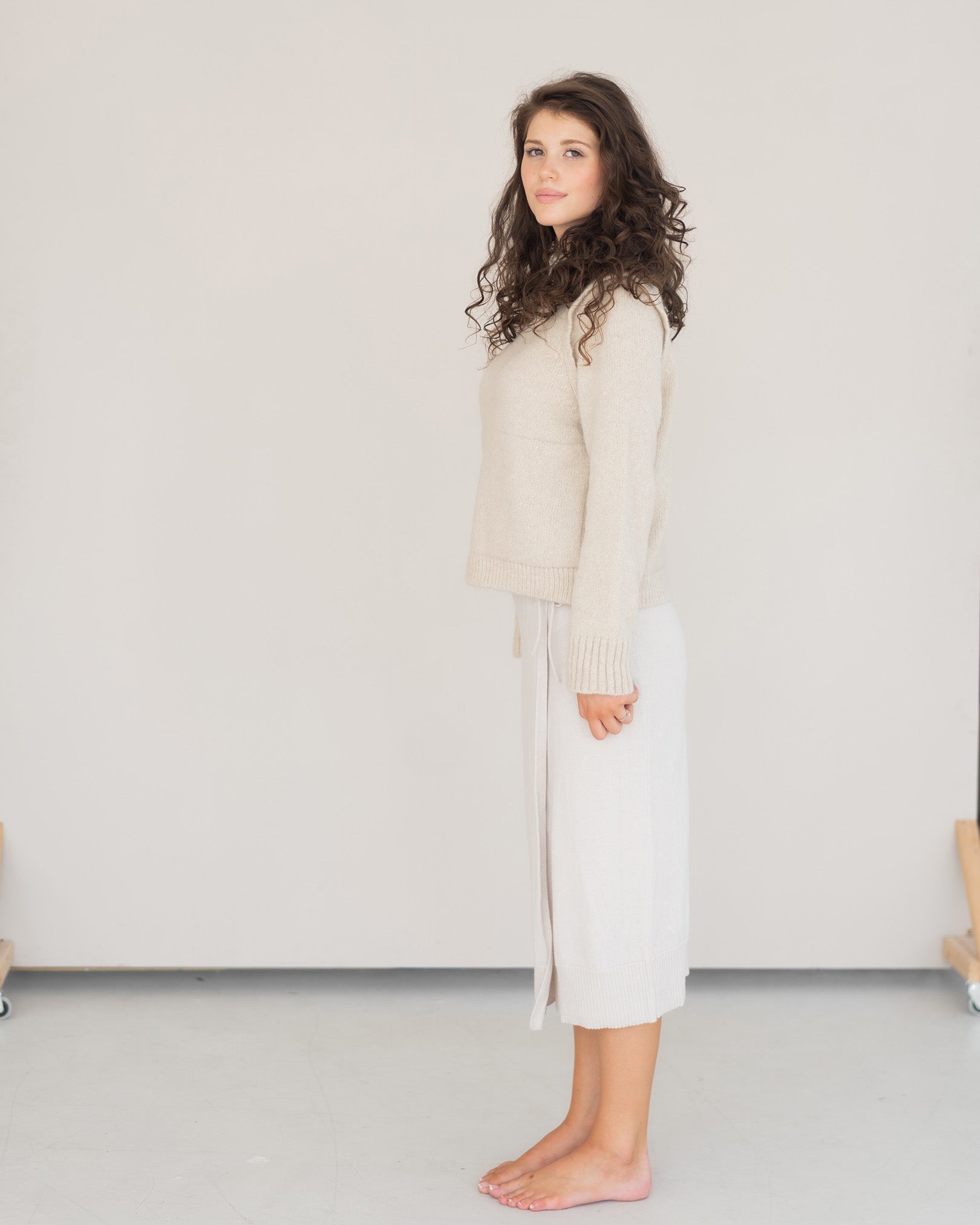 Pullover mit Schulterdetail aus Alpaka | Damen