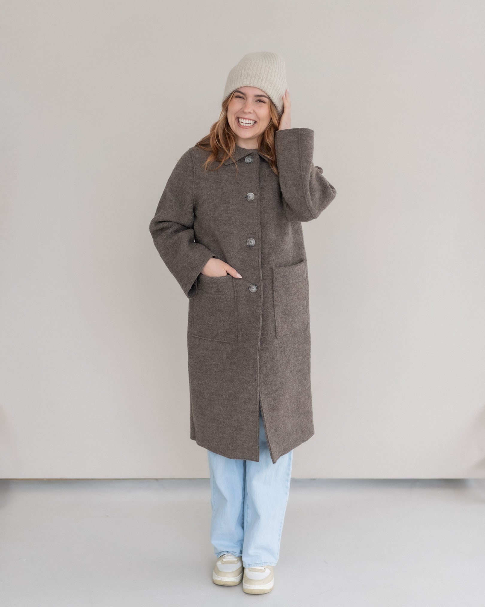 Long coat with collar