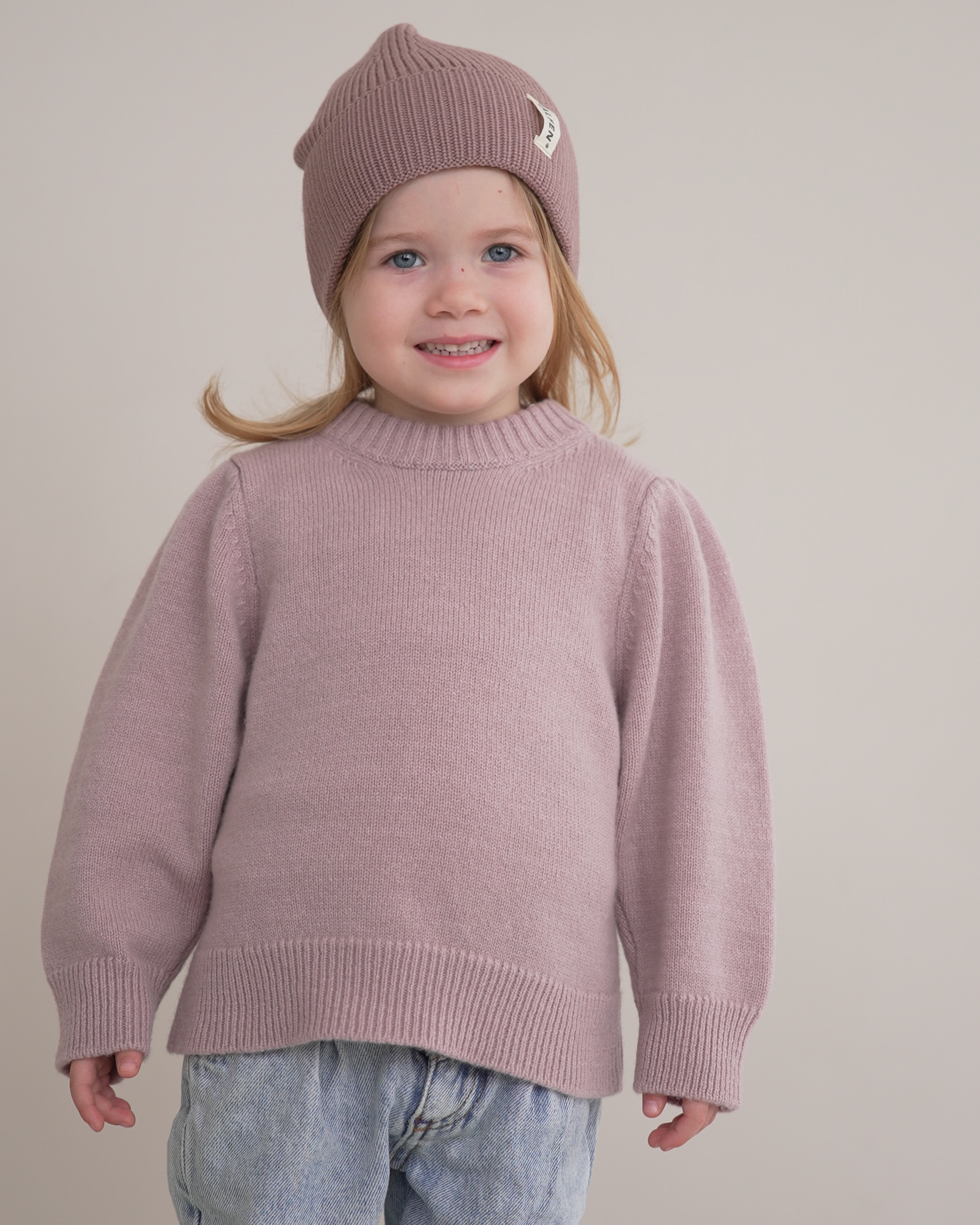 Puffärmel Pullover aus Cashmere Merino | Kinder