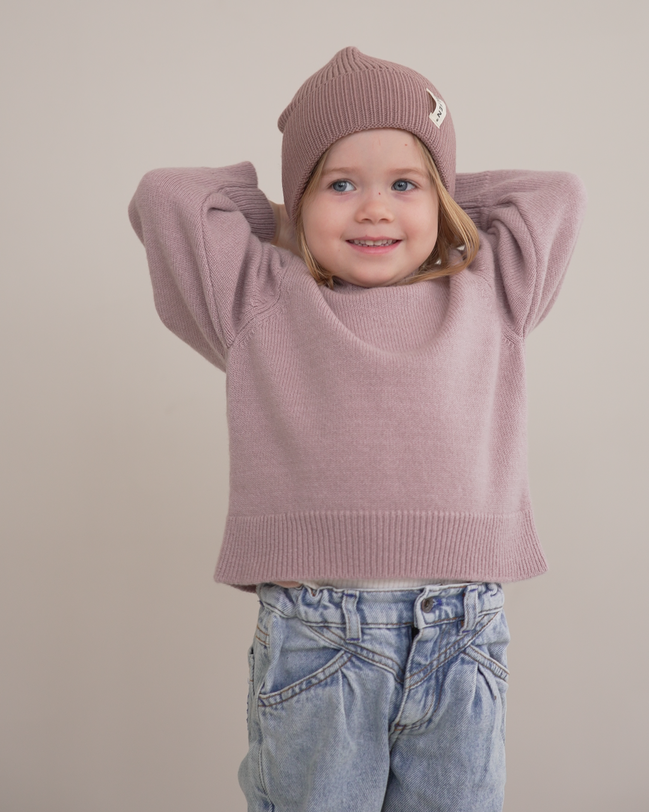 Puffärmel Pullover aus Cashmere Merino | Kinder