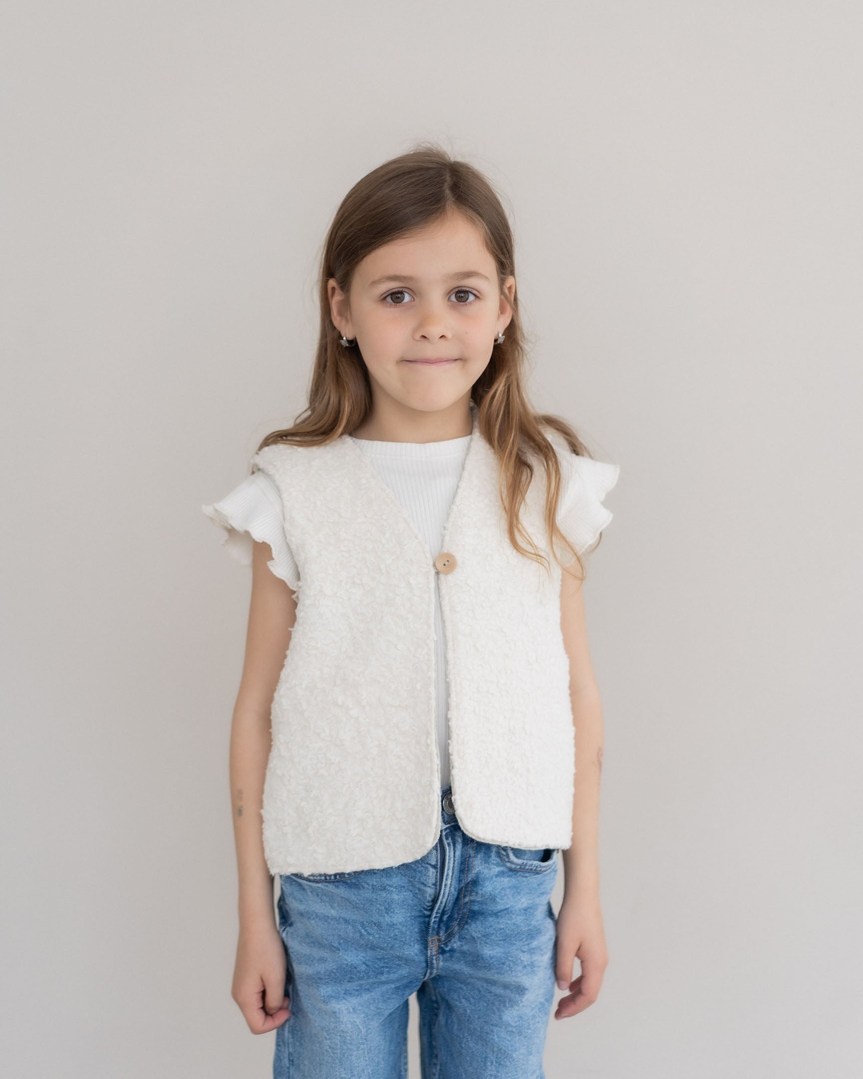 Teddyweste aus feinem Wollwalk | Kinder
