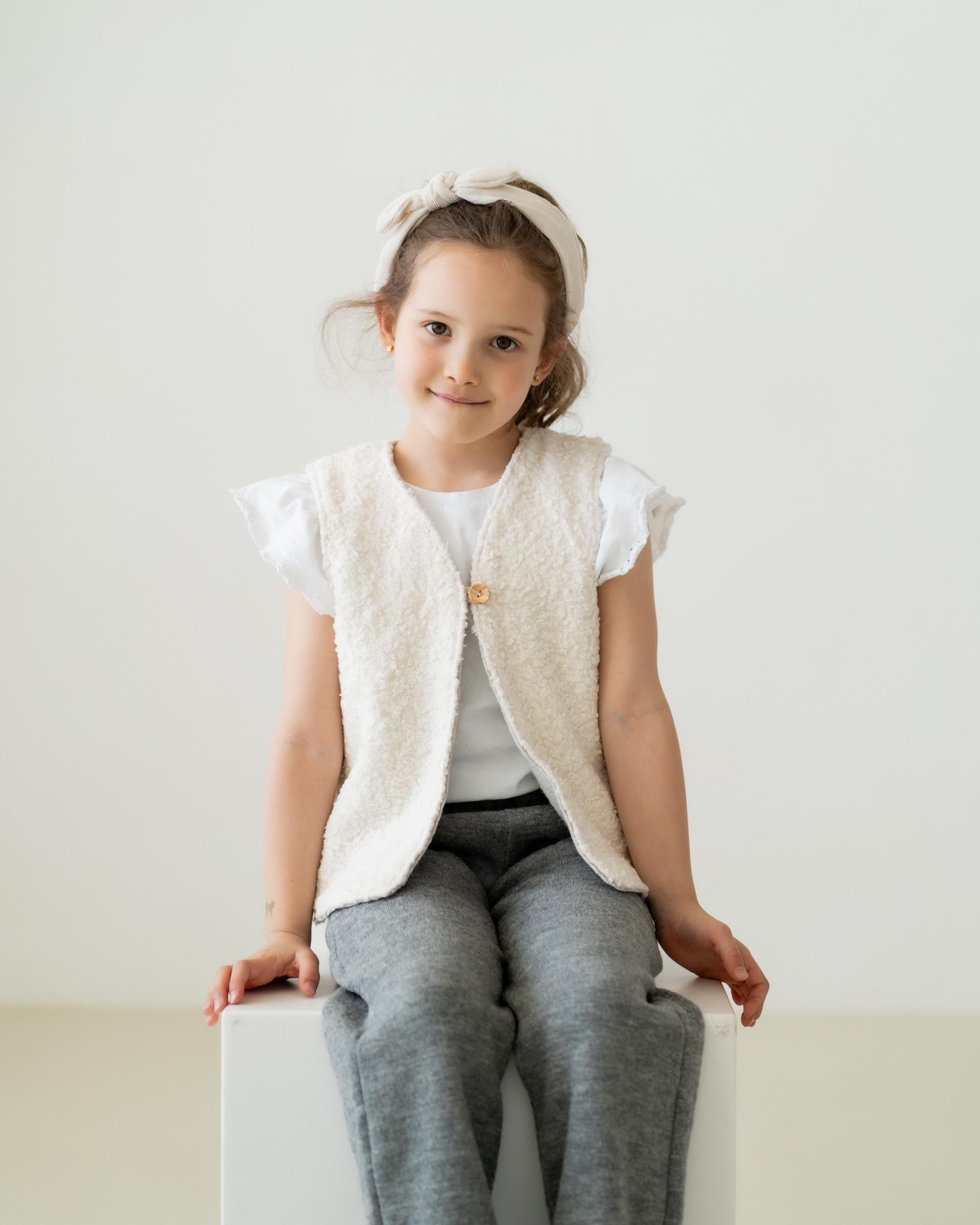 Teddyweste aus feinem Wollwalk | Kinder