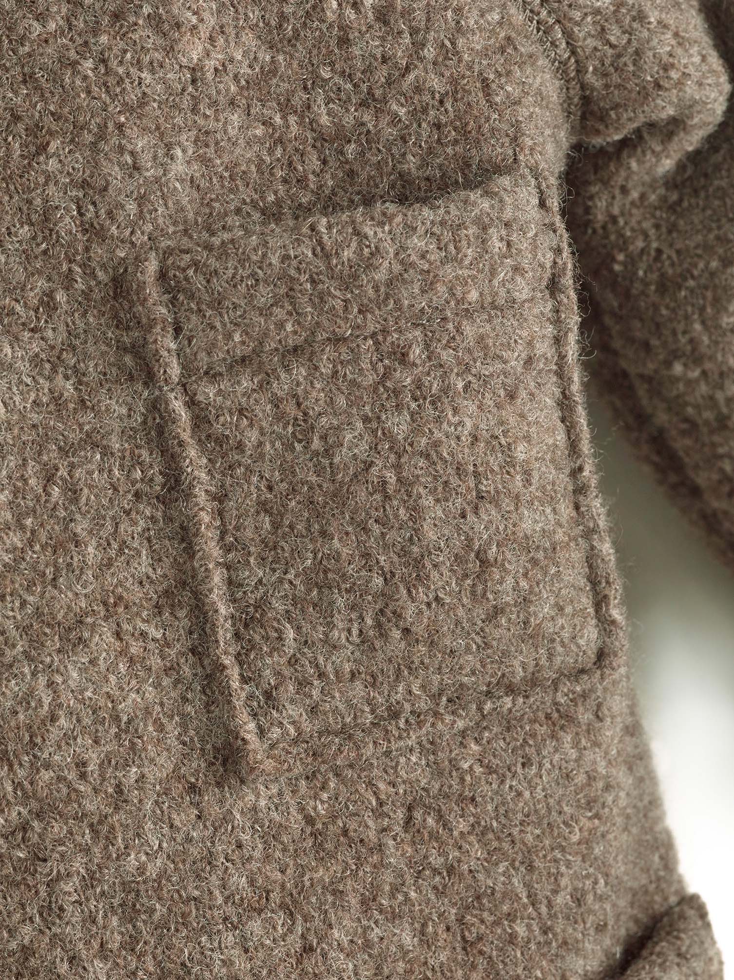 Hooded boiled wool coat | Kids