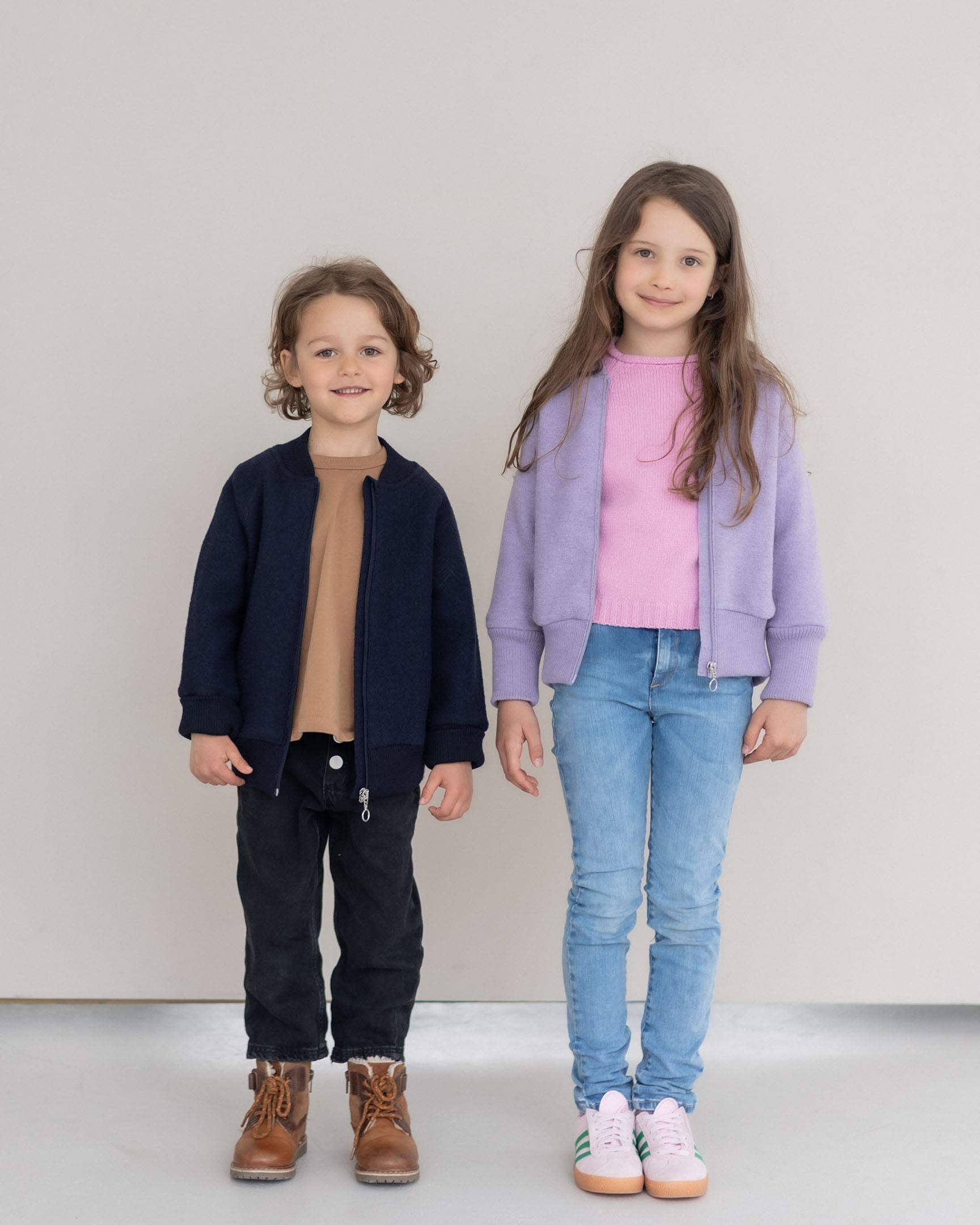 Bomberjacke aus feinem Wollwalk | Kinder