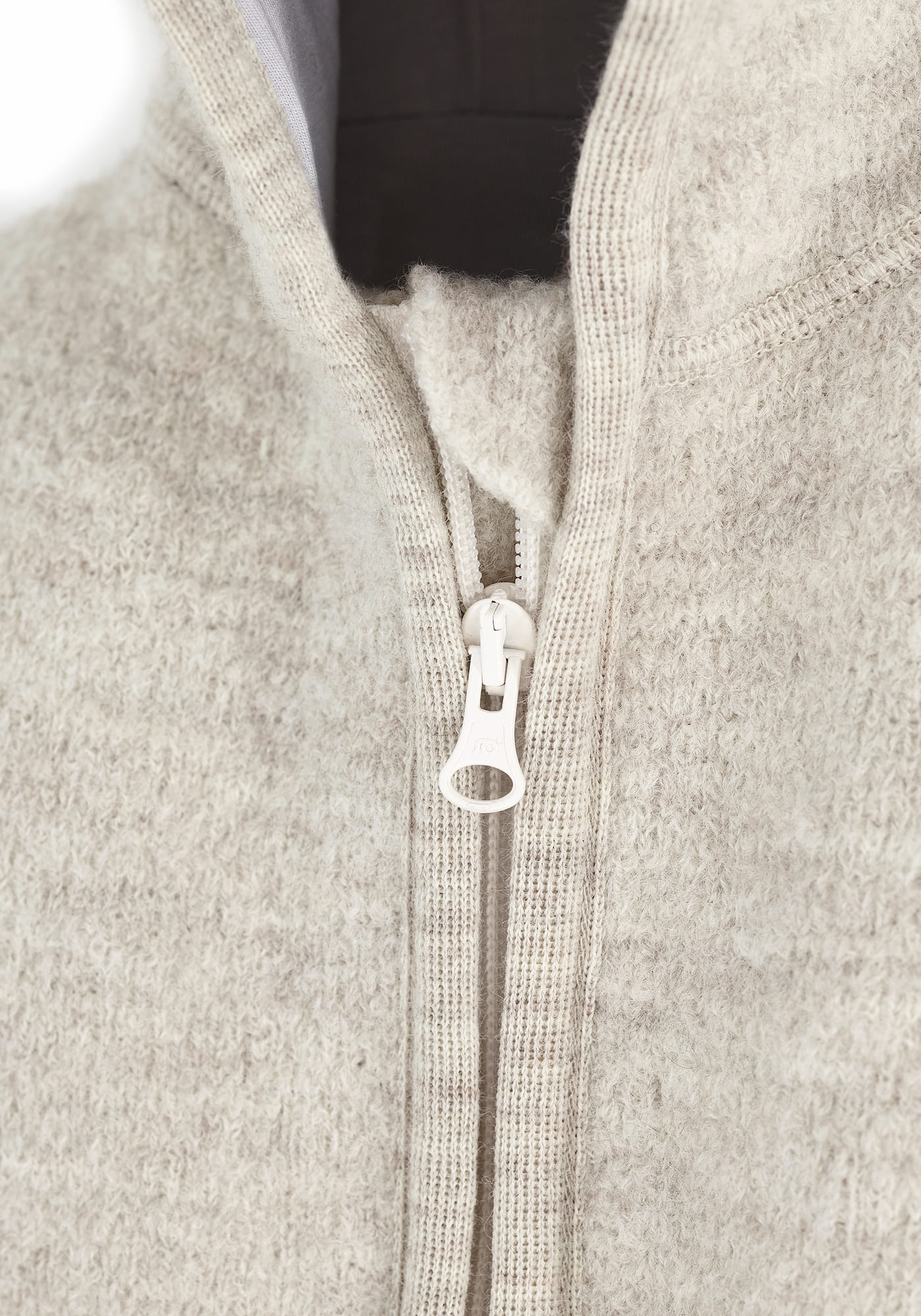 Wollwalk Overall Natur Detail Reissverschluss