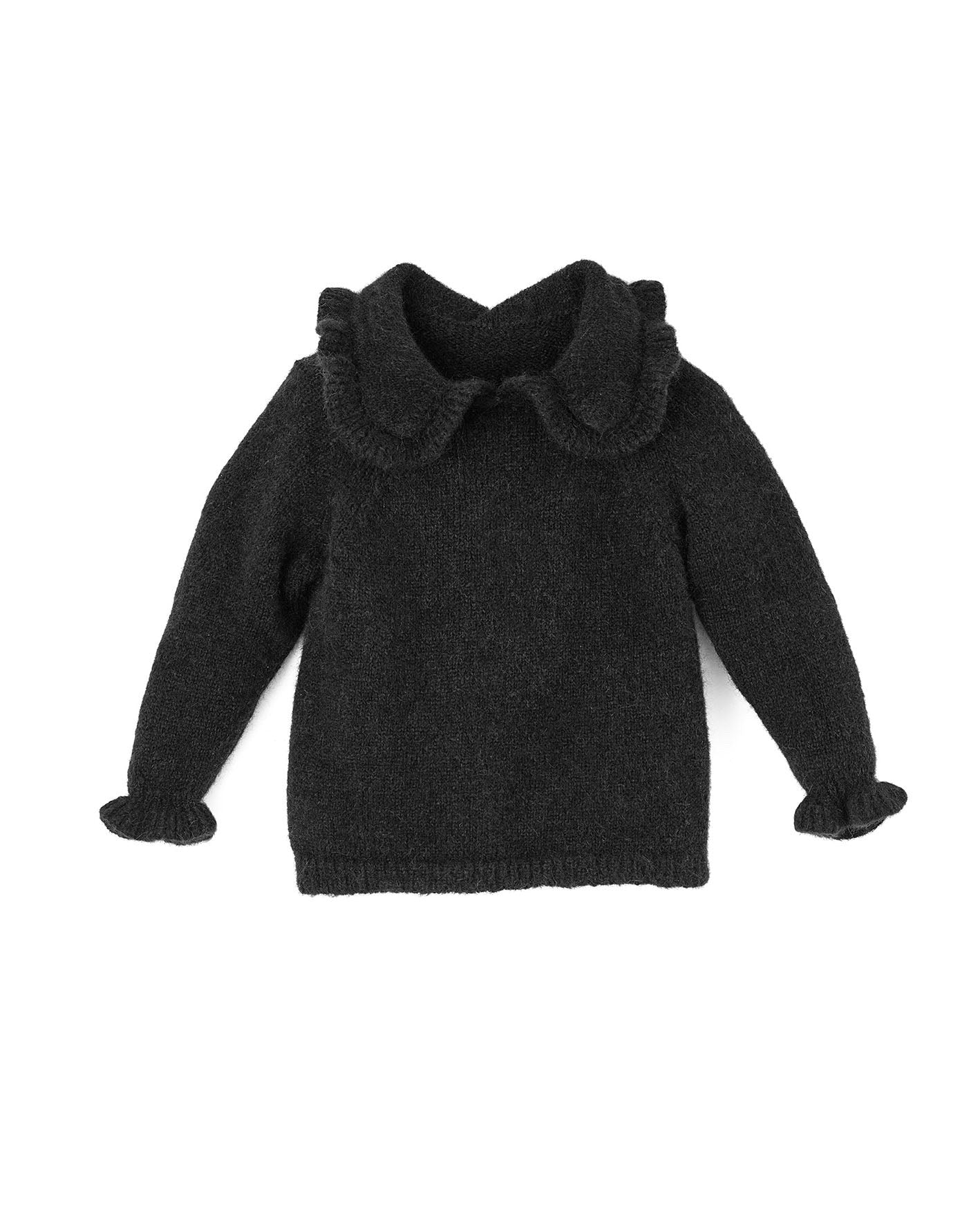 Pullover mit Peter Pan Kragen aus Alpaka | Baby & Kinder