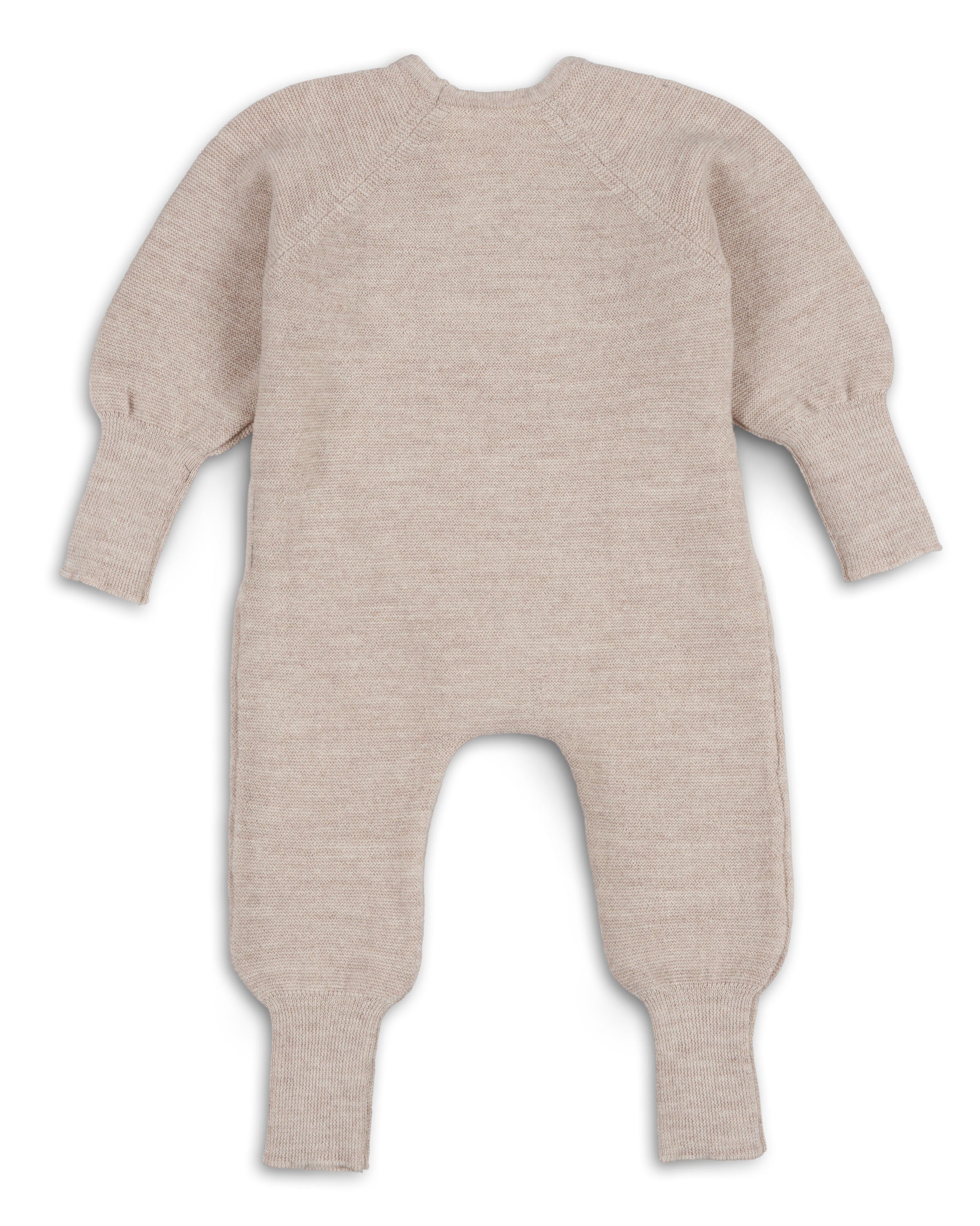 Feinstrick Overall mit Olivenholzknöpfen