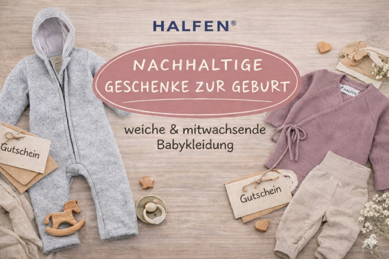 Nachhaltige Geschenke zur Geburt: weiche & mitwachsende Babykleidung
