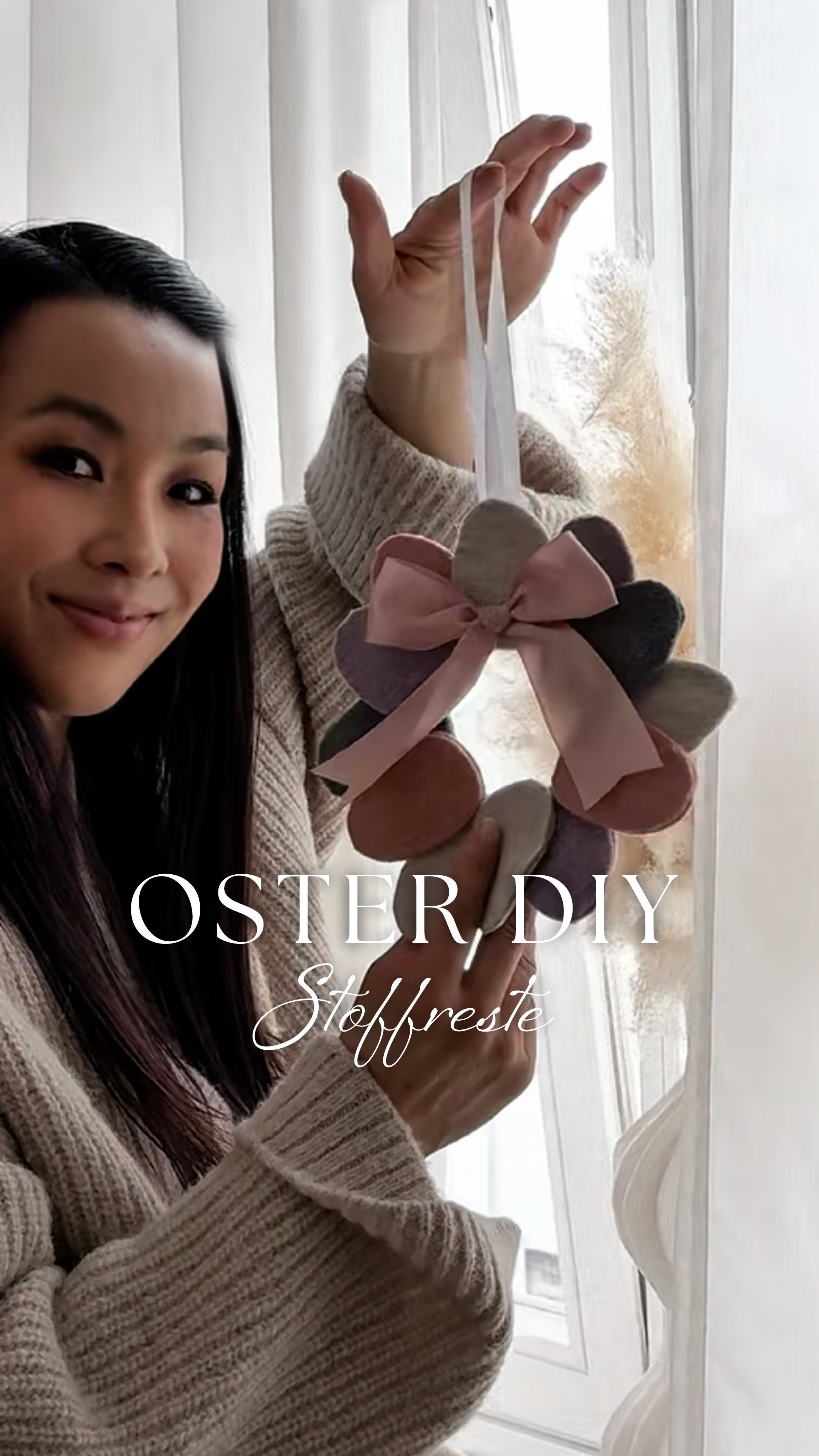 DIY Osterkranz aus Stoffresten selber machen
