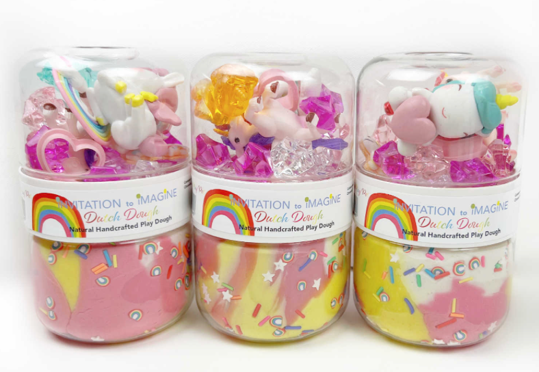 Kinderknete mit Spielzeug "Regenbogen" Spielknete-Set | Kinder