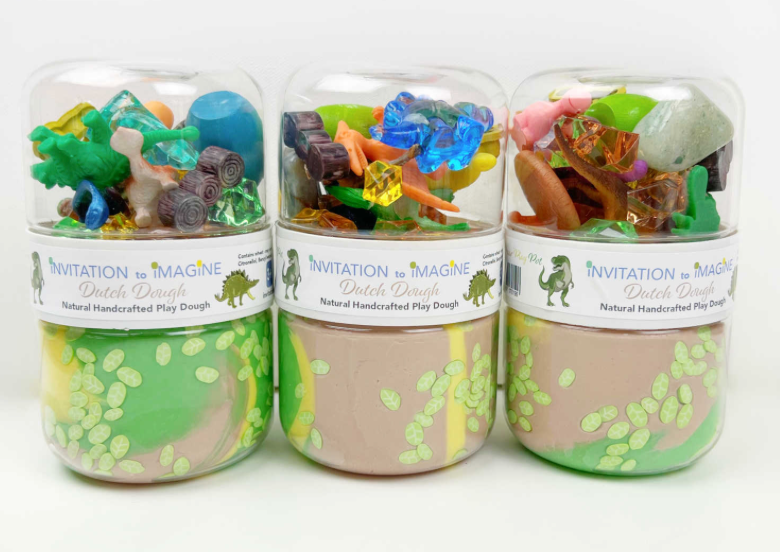 Kinderknete mit Spielzeug "Dinosaurier" Spielknete-Set | Kinder