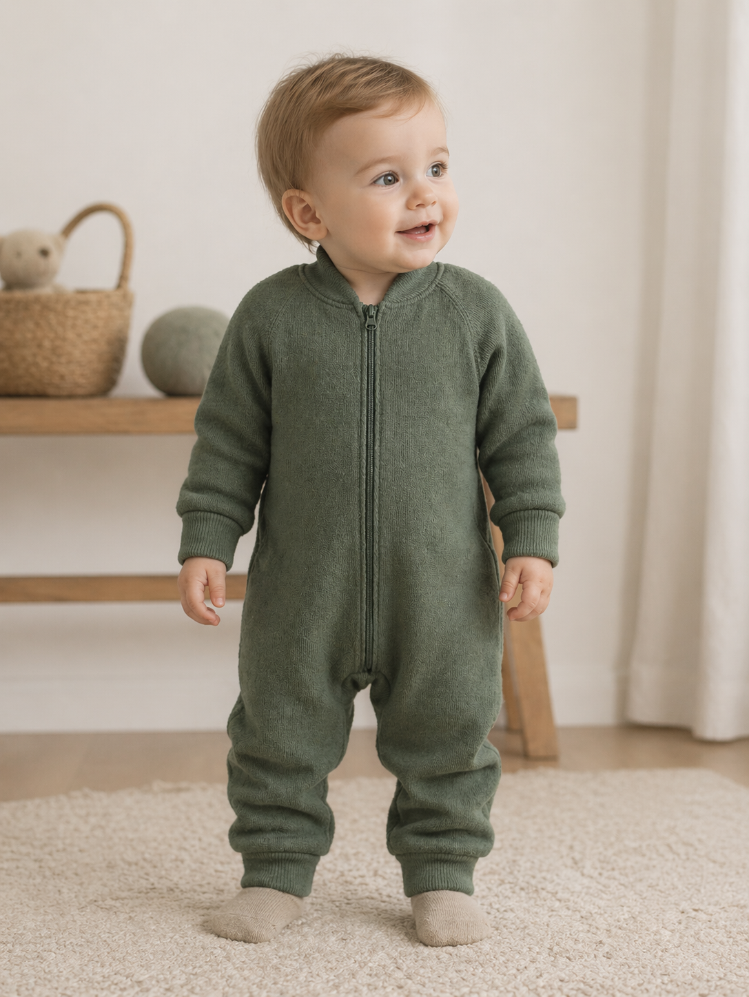 Wollwalk Overall fein ohne Kapuze