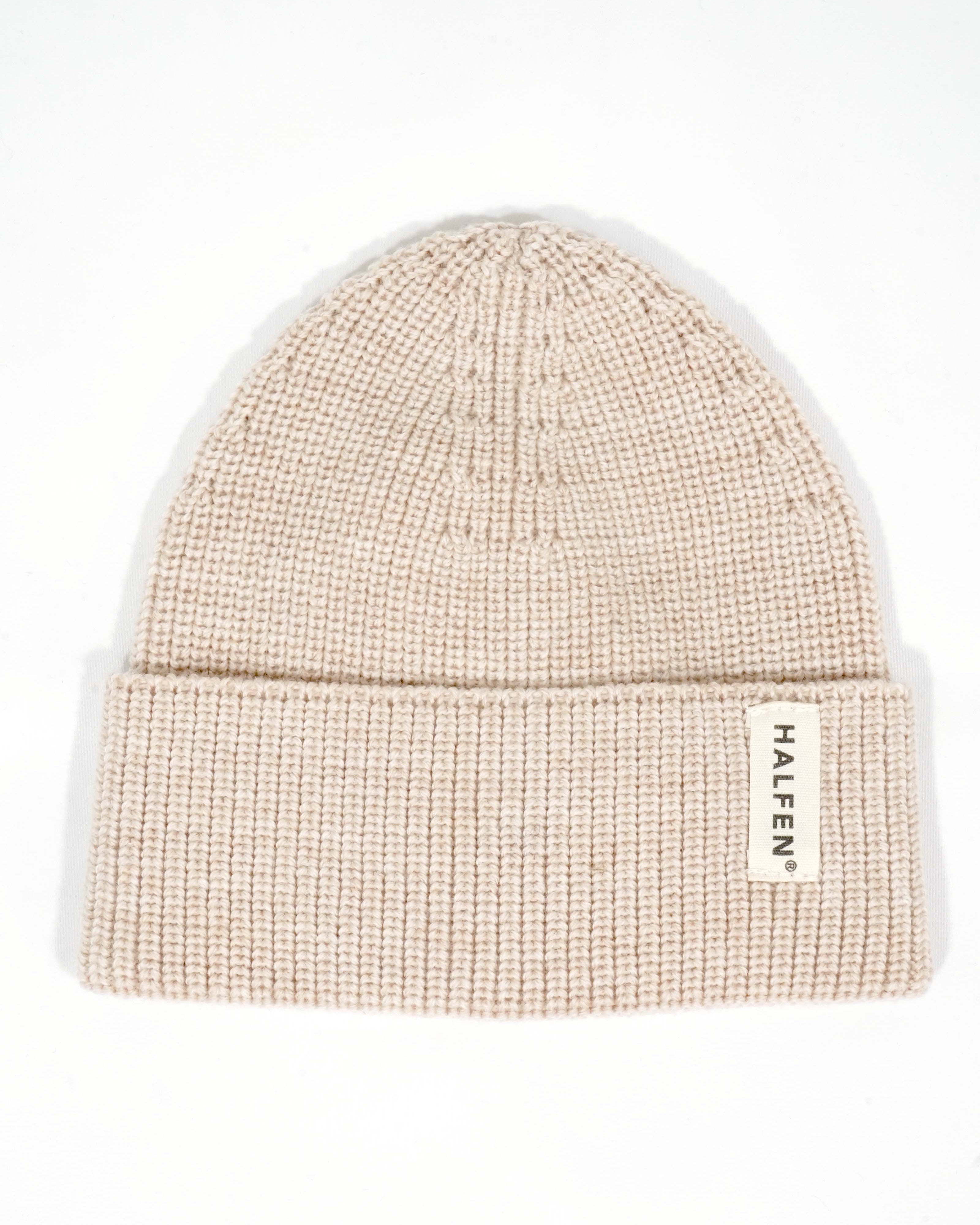 M8S10 - Unisex Merino Strick-Mütze_Natur