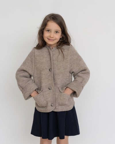 Oversized Jacke aus Wollwalk | Kinder
