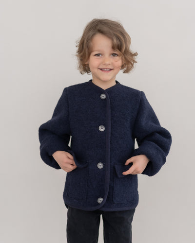 Oversized Jacke aus Wollwalk | Kinder